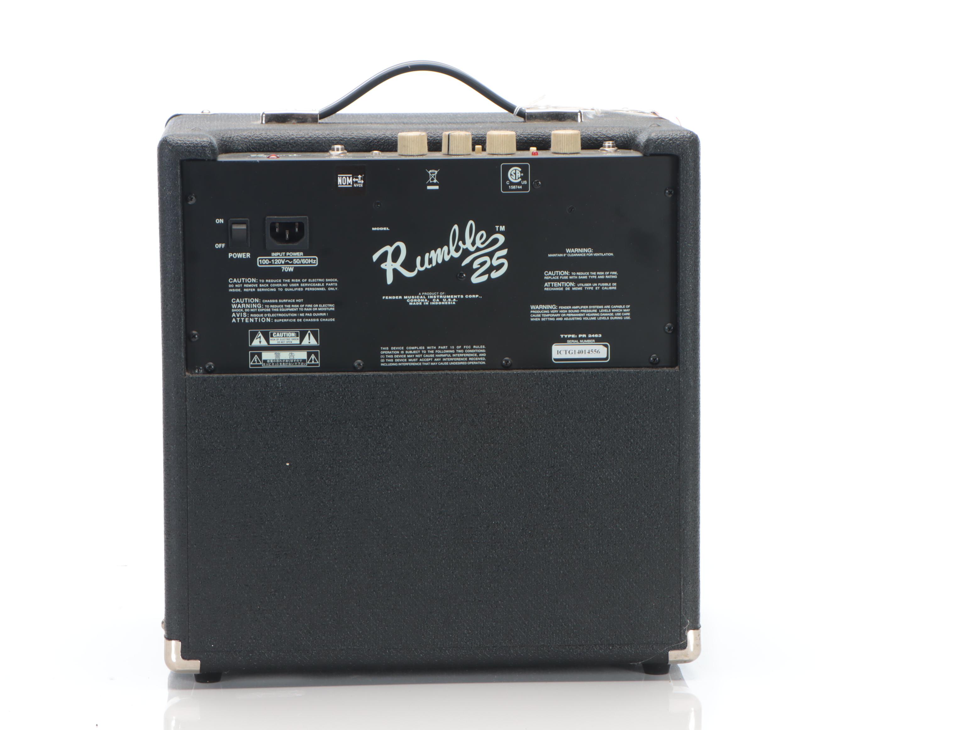 Squier Short Scale Bronco Bass with Fender Rumble 25 Amp and More