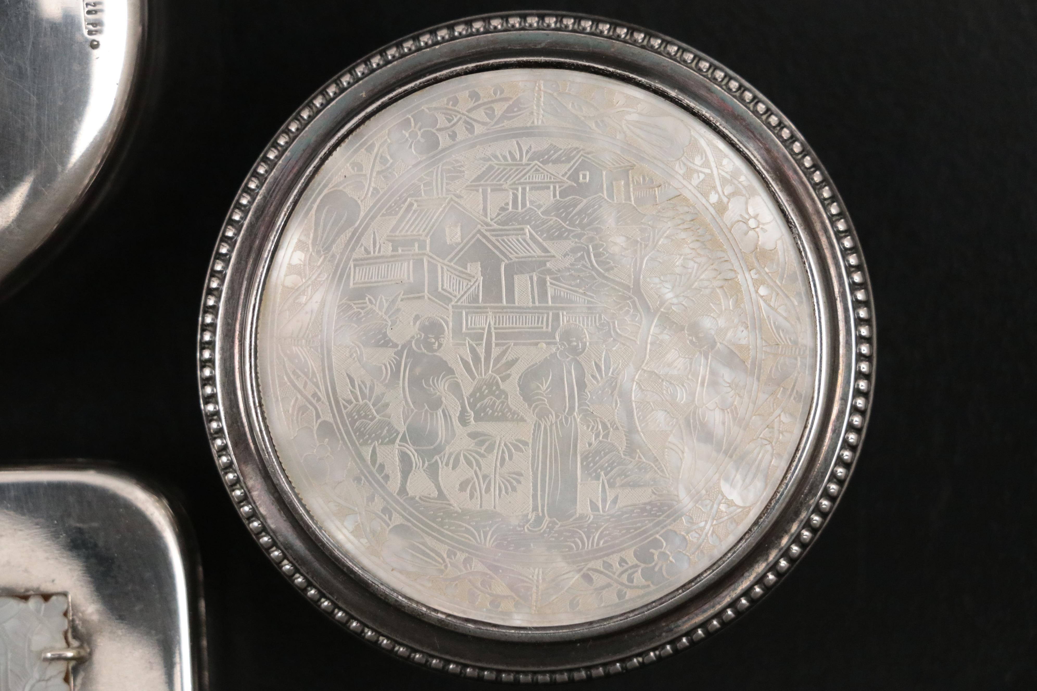 Sterling Silver Salt Spoons with Sterling, 800 Silver, and Silver Plate Boxes