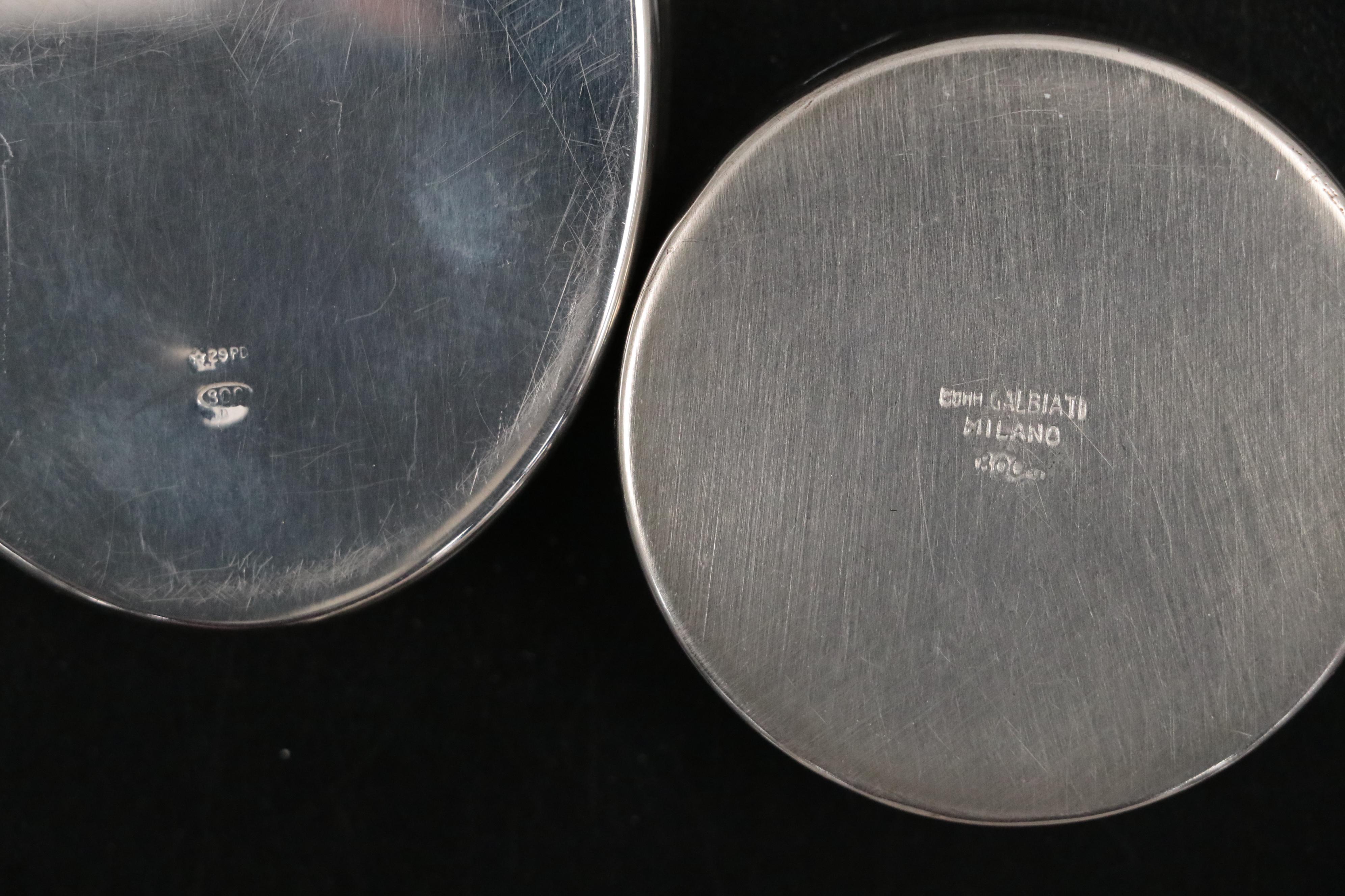 Sterling Silver Salt Spoons with Sterling, 800 Silver, and Silver Plate Boxes