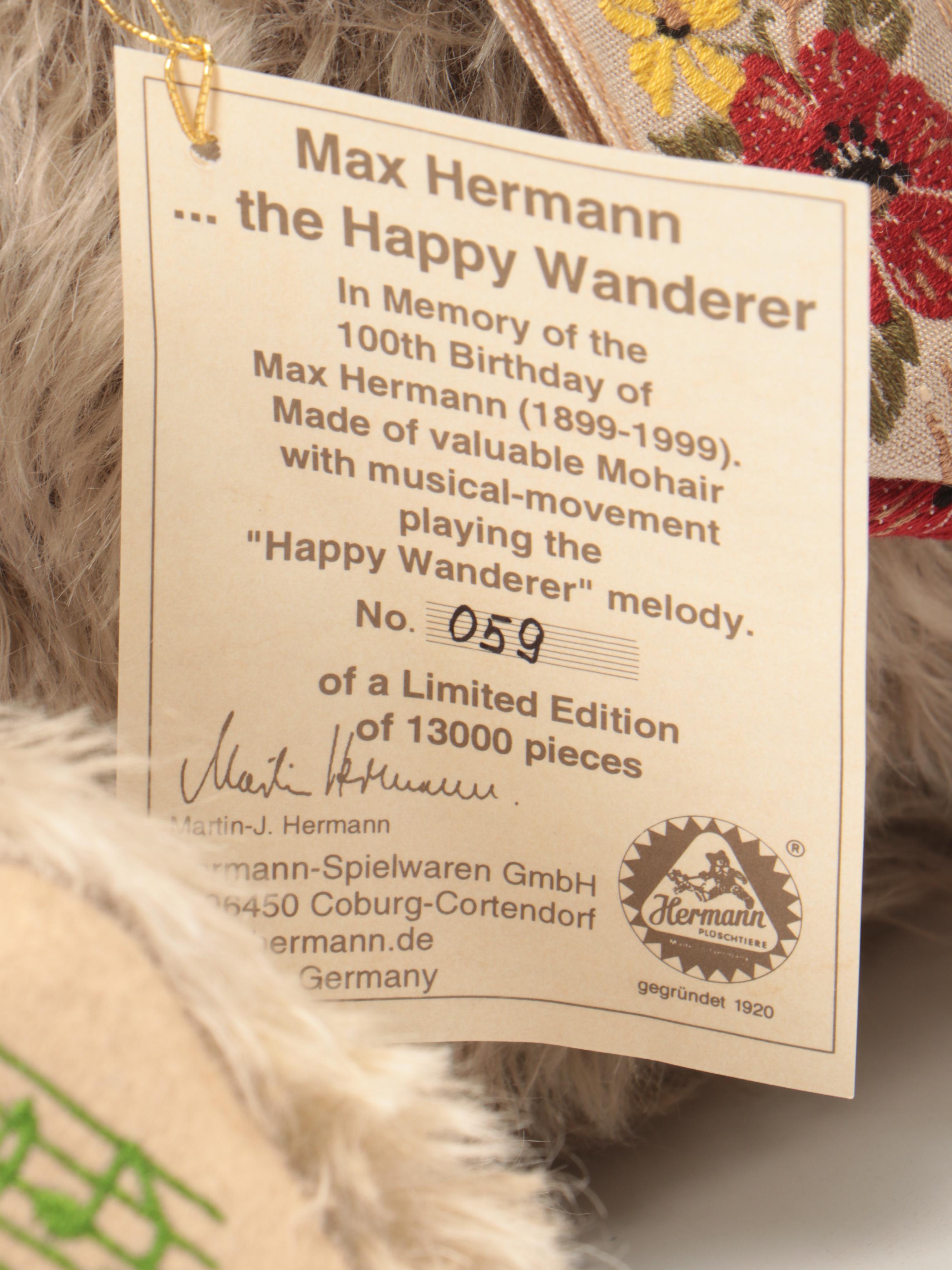 Hermann "Happy Wanderer No. 059" Limited Edition Musical Bear