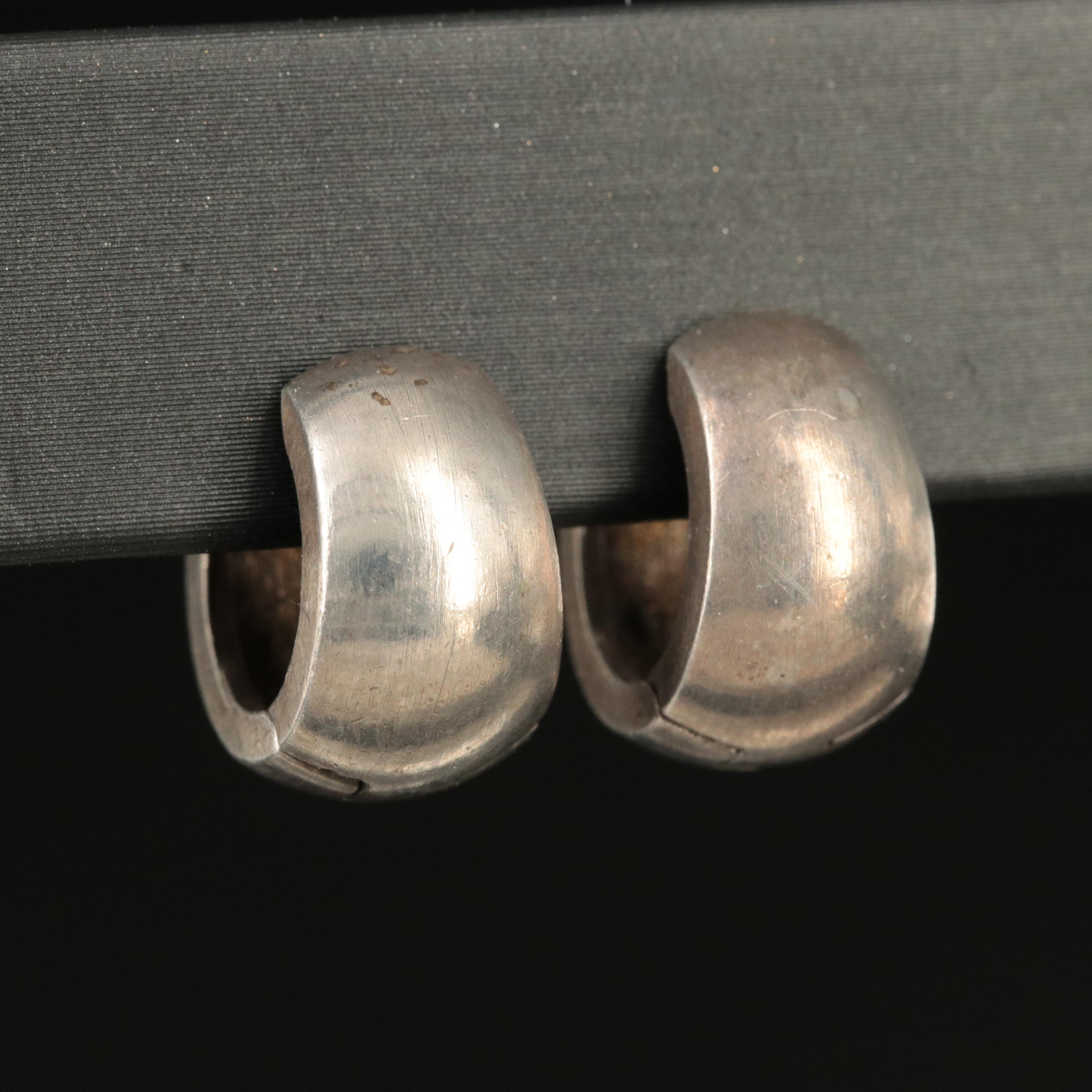 Sterling Huggie Earrings