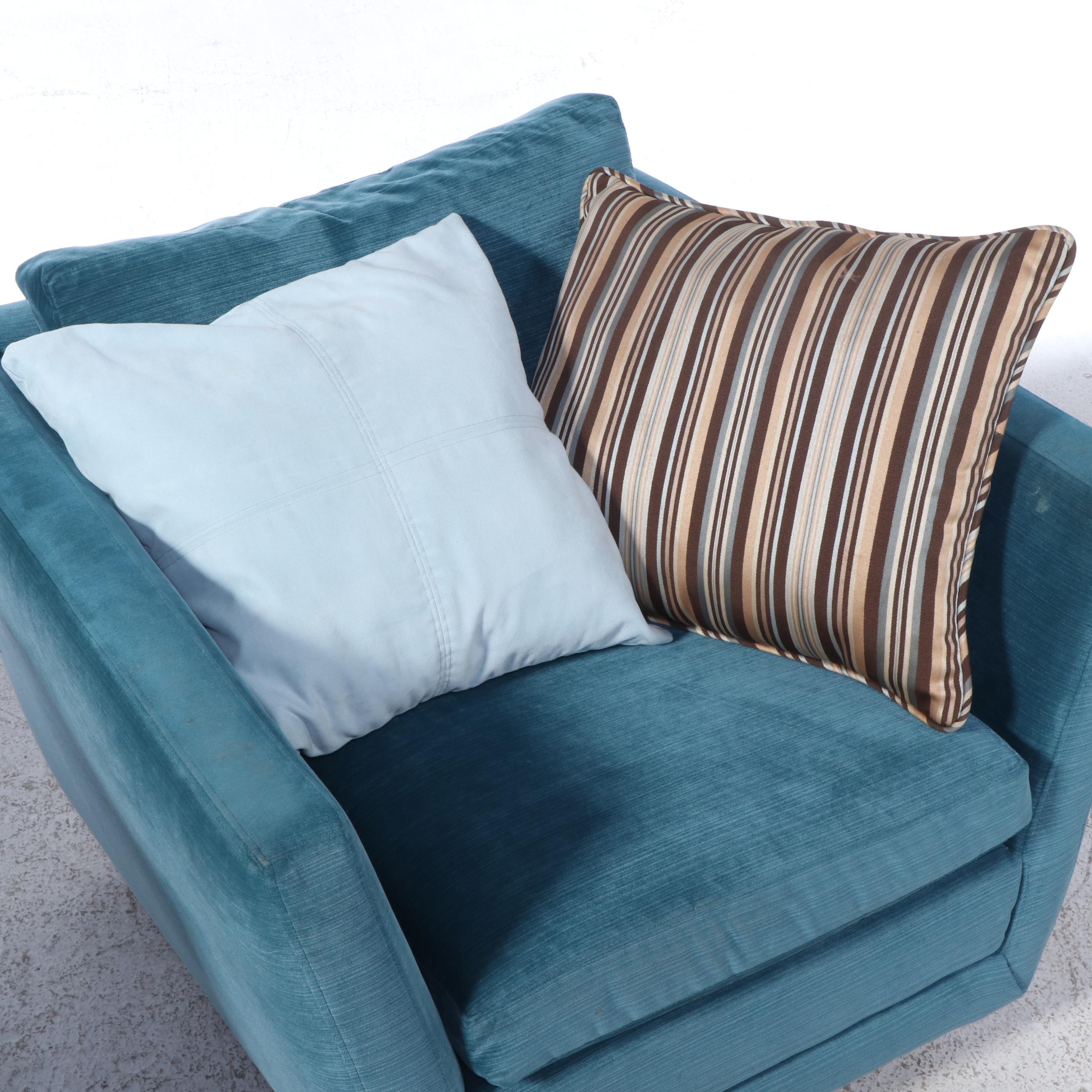 Pair of Jonathan Adler Sebastian Swivel Club Chairs