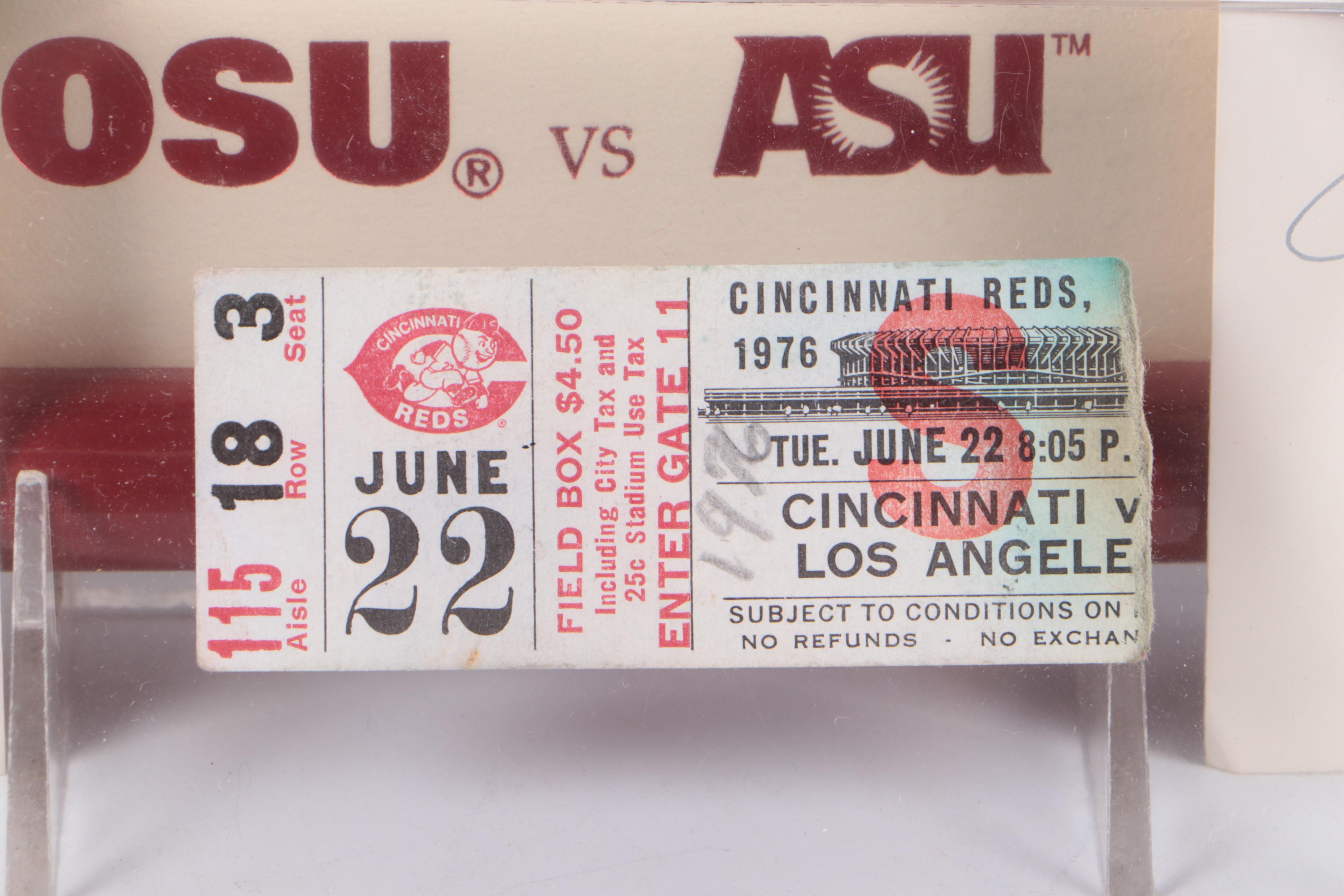 Joe Nuxhall Signed Cincinnati Reds Team Print with Ohio State Memorabilia