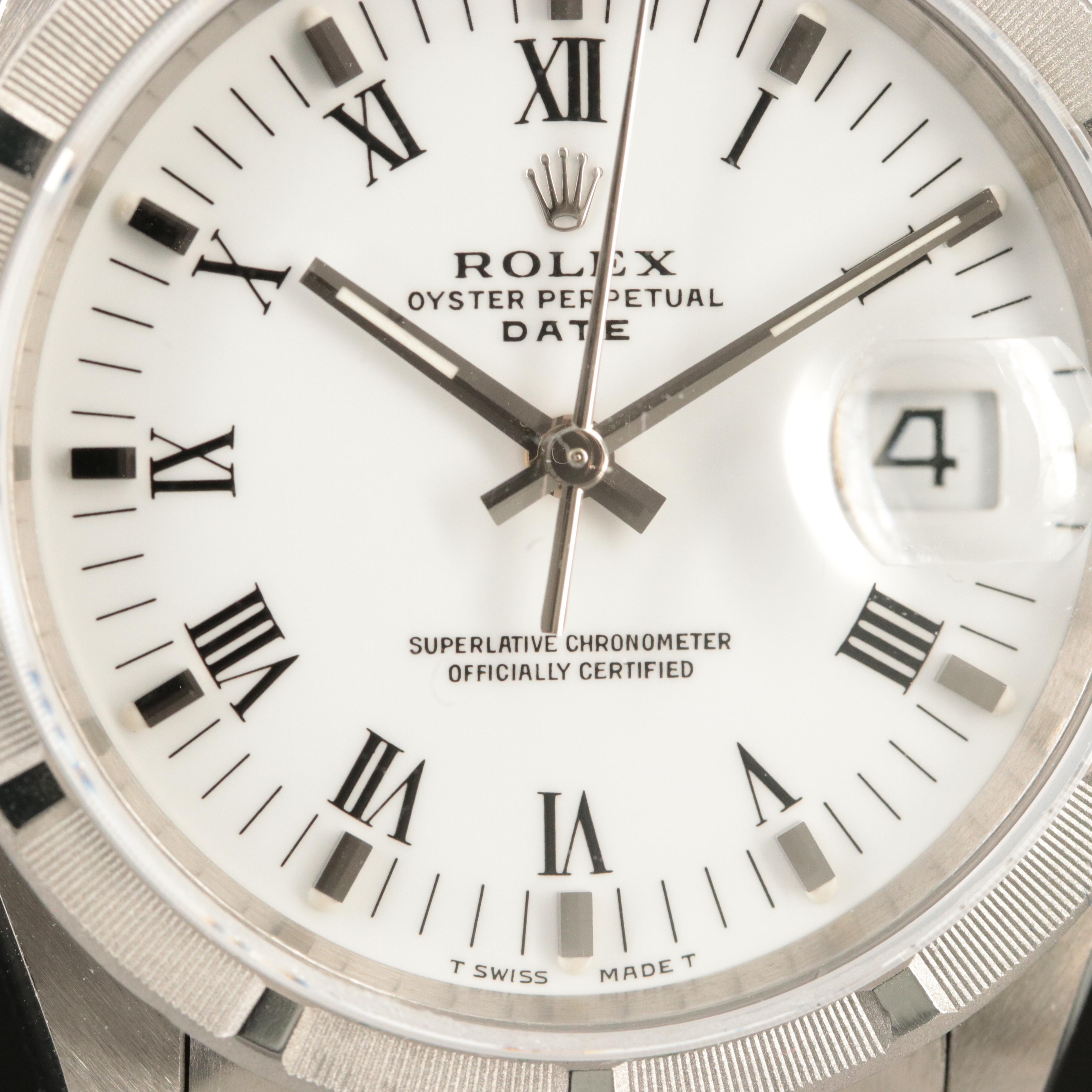 1991 Rolex Oyster Perpetual Date Stainless Steel Watch