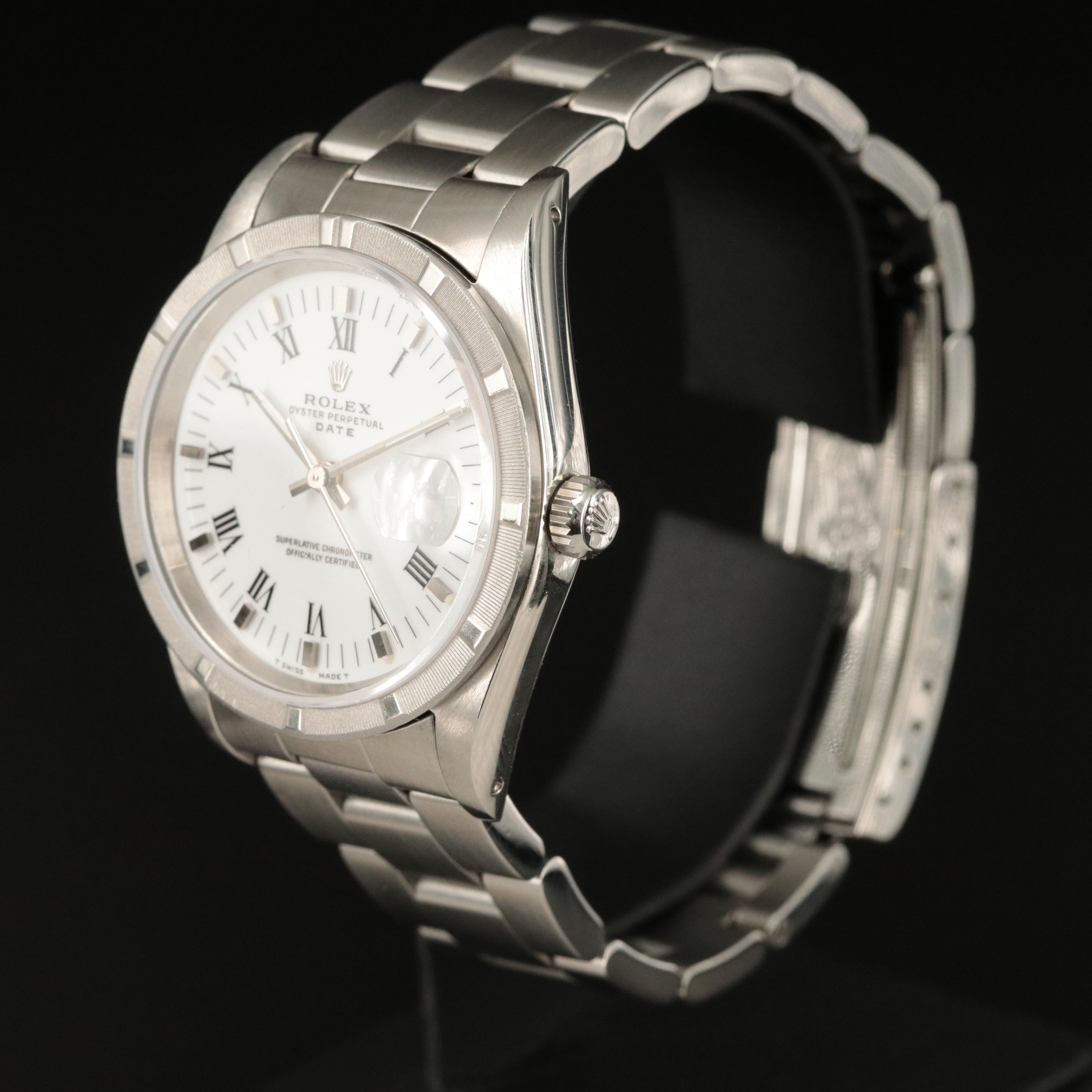 1991 Rolex Oyster Perpetual Date Stainless Steel Watch