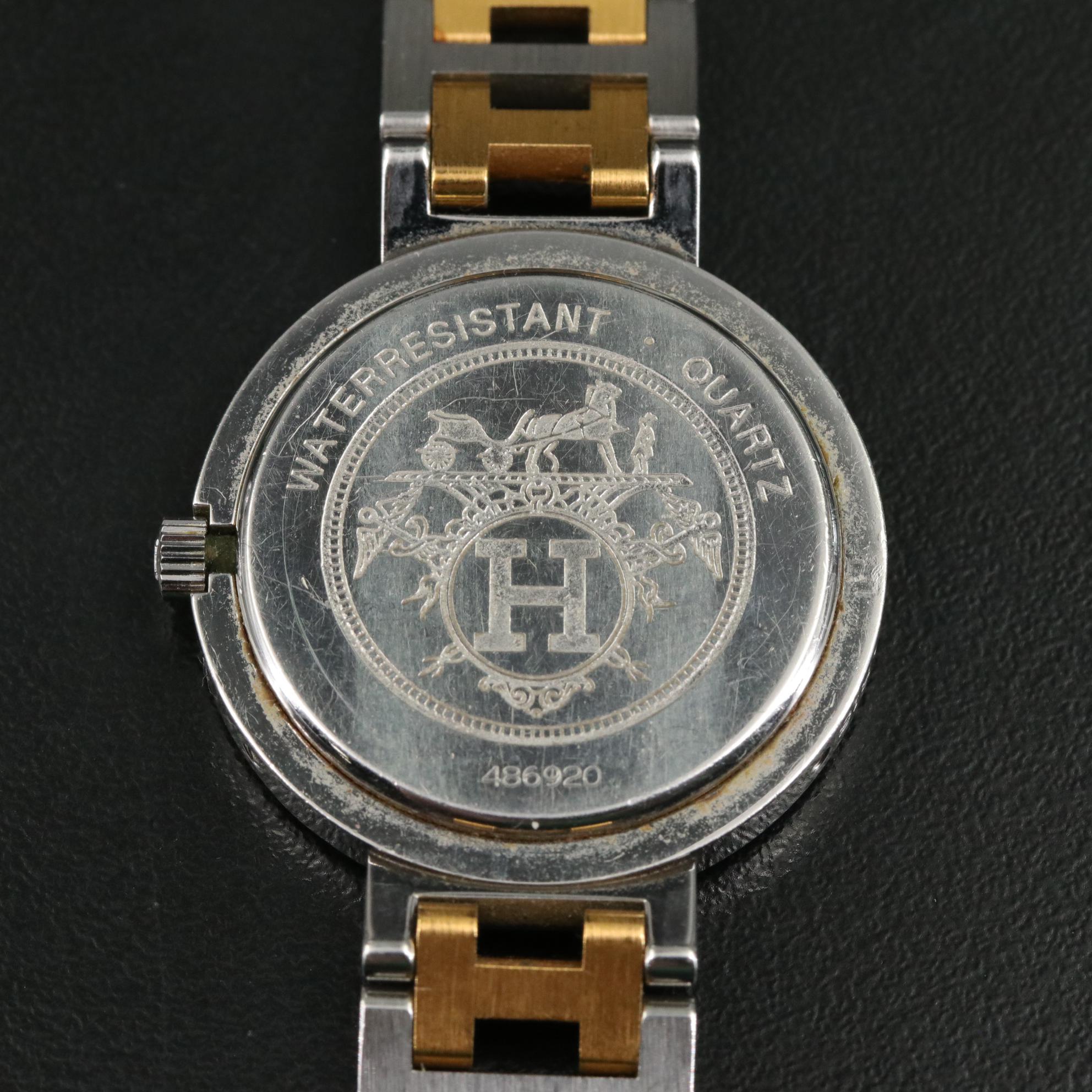 Hermès Clipper White Dial Stainless Steel Quartz Watch