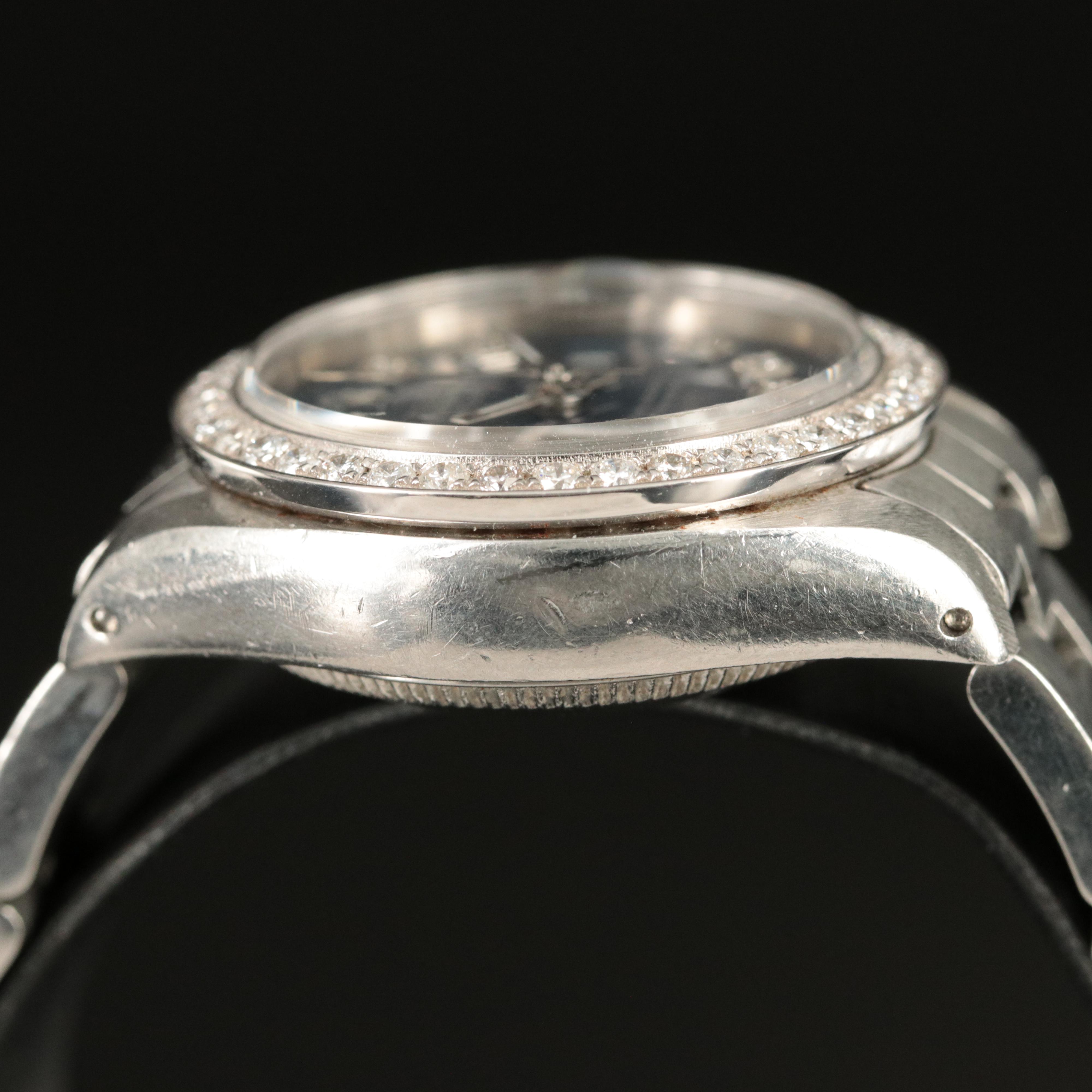 1982 Rolex Custom Diamond Dial and Bezel Datejust Watch