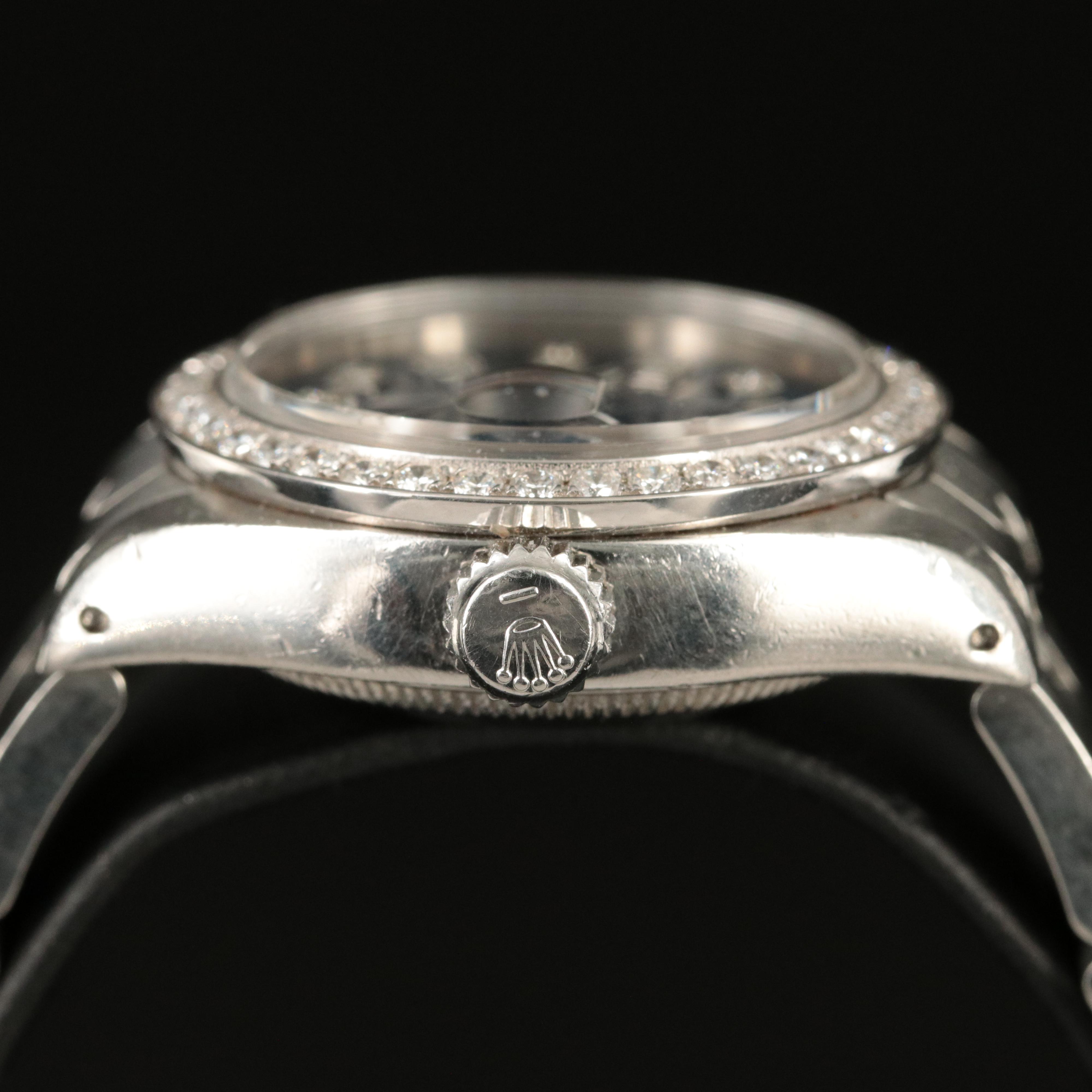 1982 Rolex Custom Diamond Dial and Bezel Datejust Watch