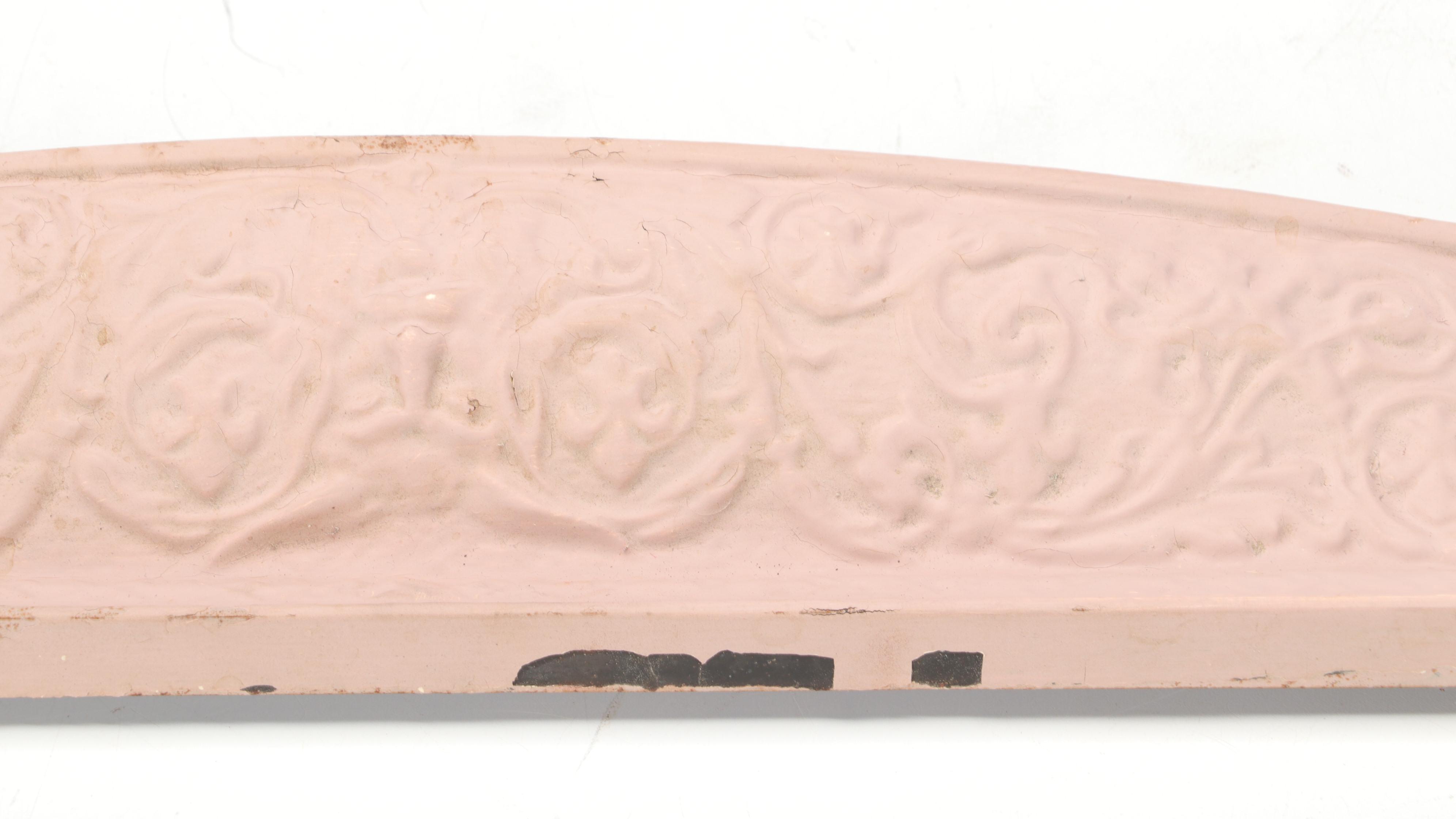 Embossed Neoclassical Motif Metal Fireplace Summer Cover and Surround