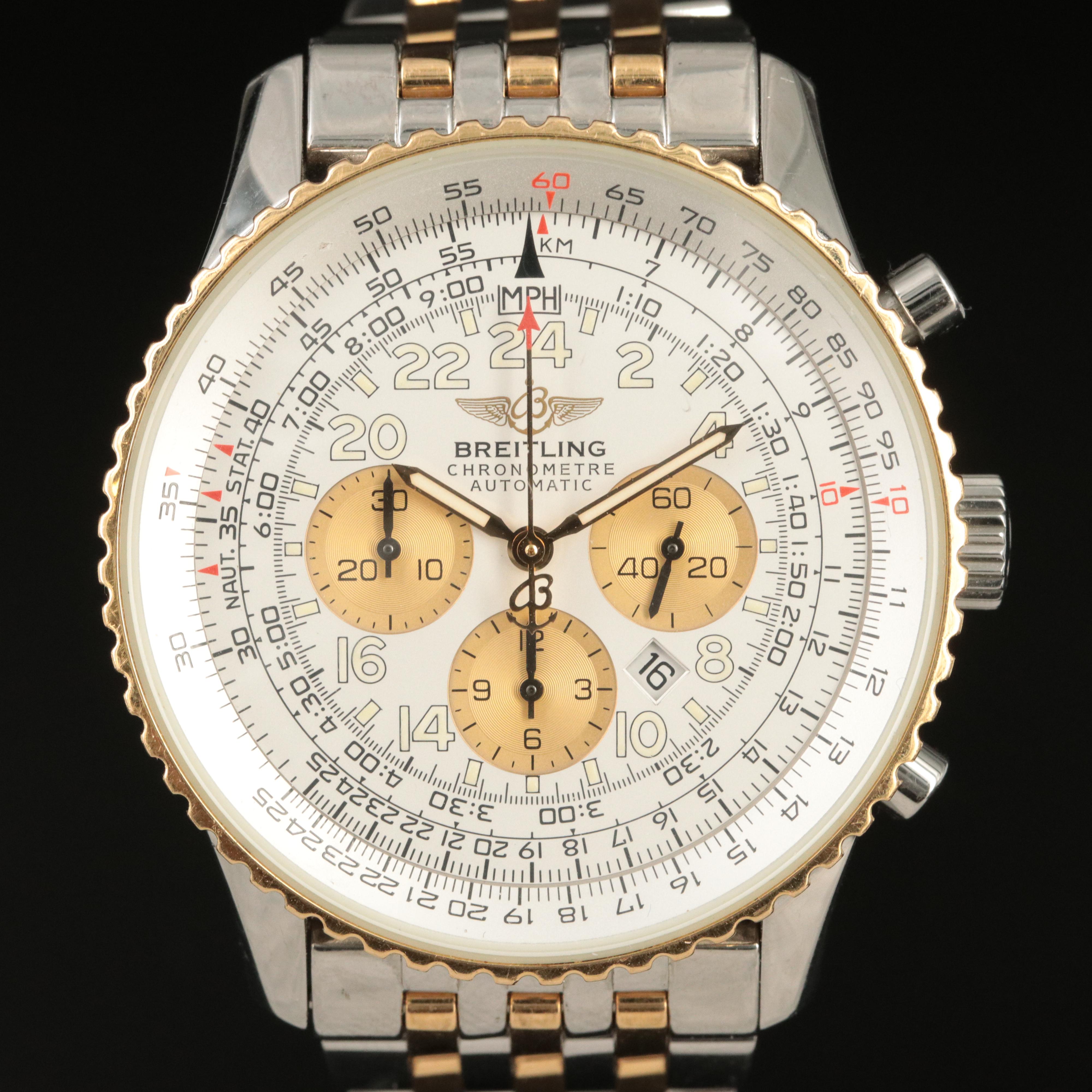 Breitling Navitimer Cosmonaute 41.5MM 18K Gold and Steel Automatic Watch