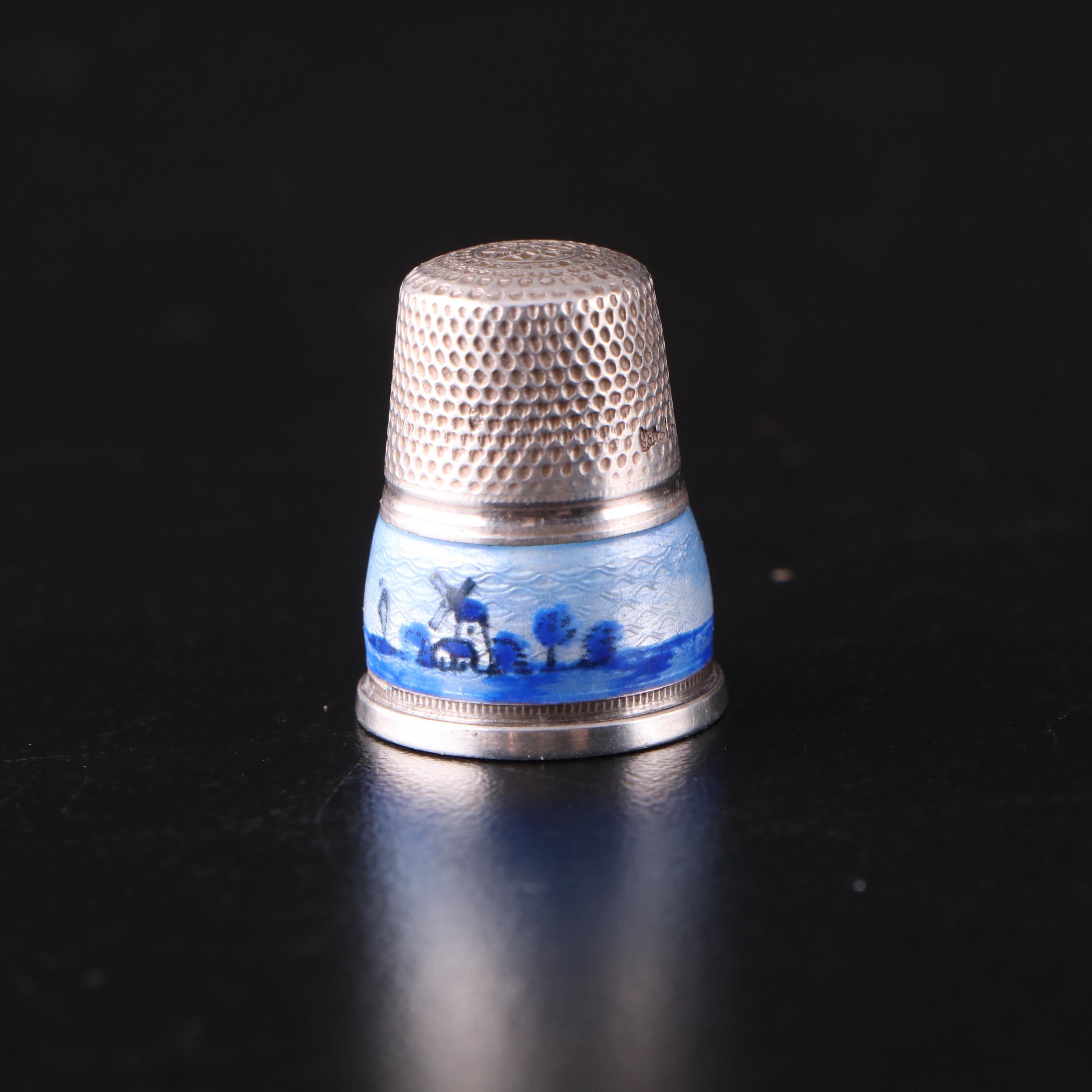 Simons Brothers & Co. Sterling Silver Thimble with Other Sterling Thimbles