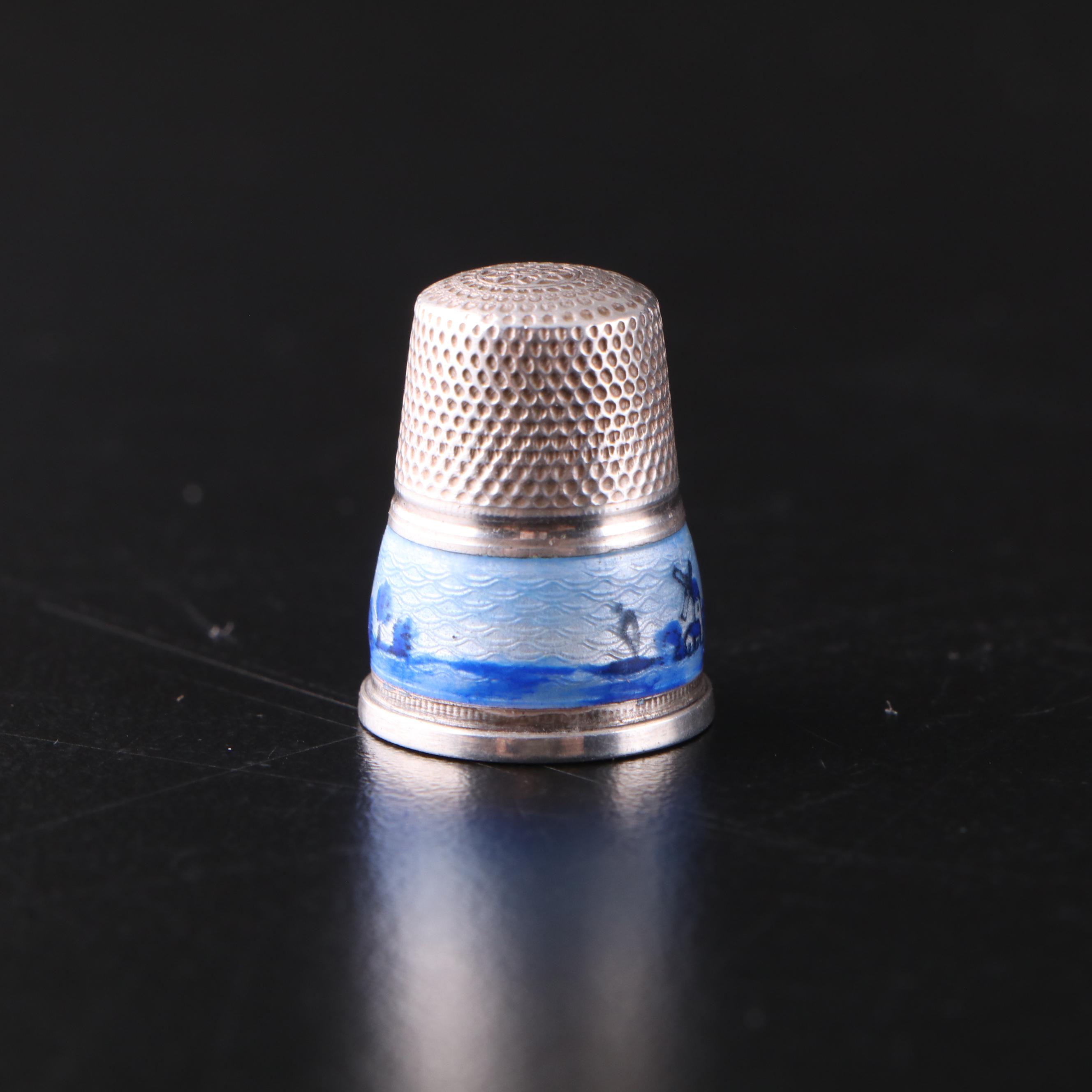 Simons Brothers & Co. Sterling Silver Thimble with Other Sterling Thimbles