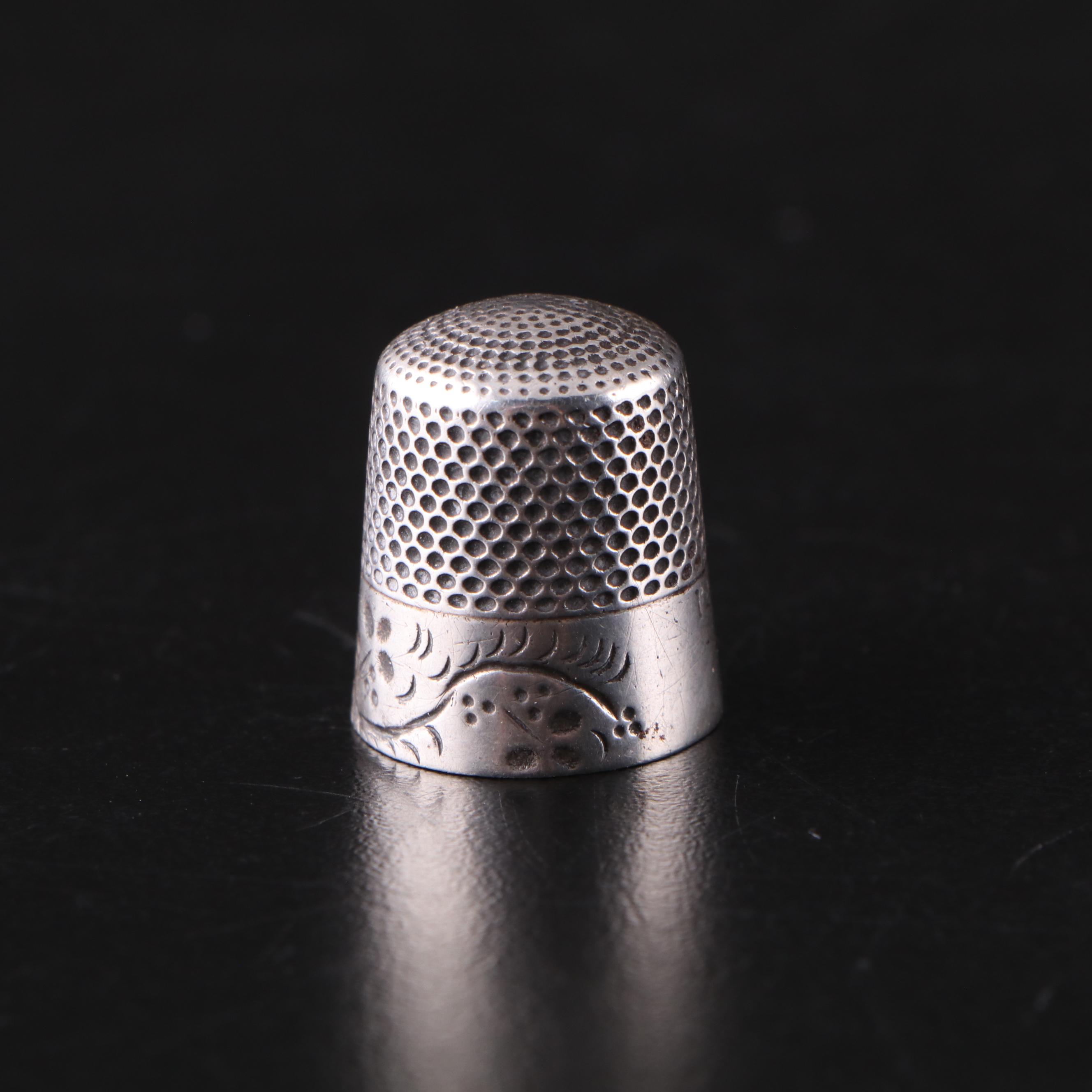 Simons Brothers & Co. Sterling Silver Thimble with Other Sterling Thimbles