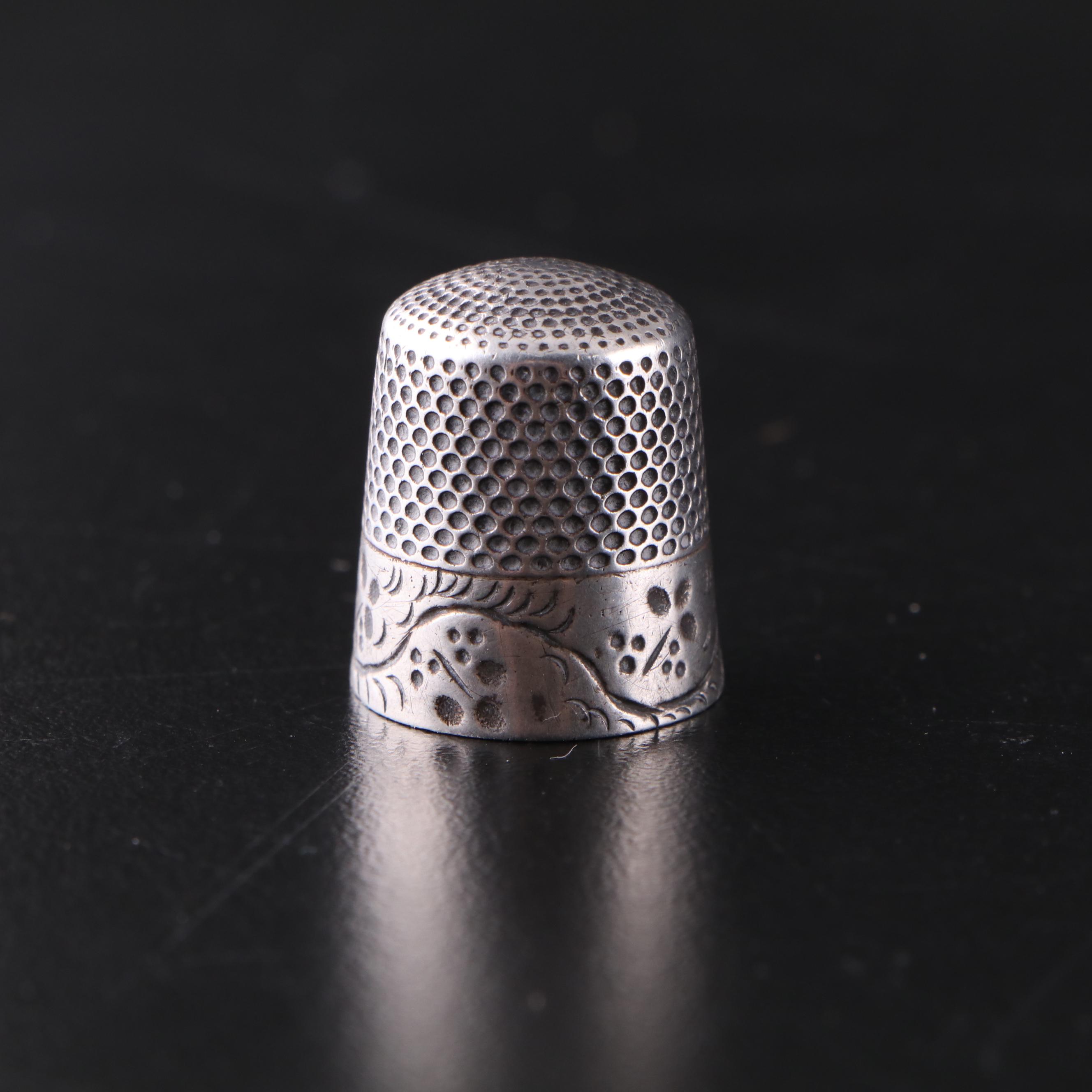 Simons Brothers & Co. Sterling Silver Thimble with Other Sterling Thimbles