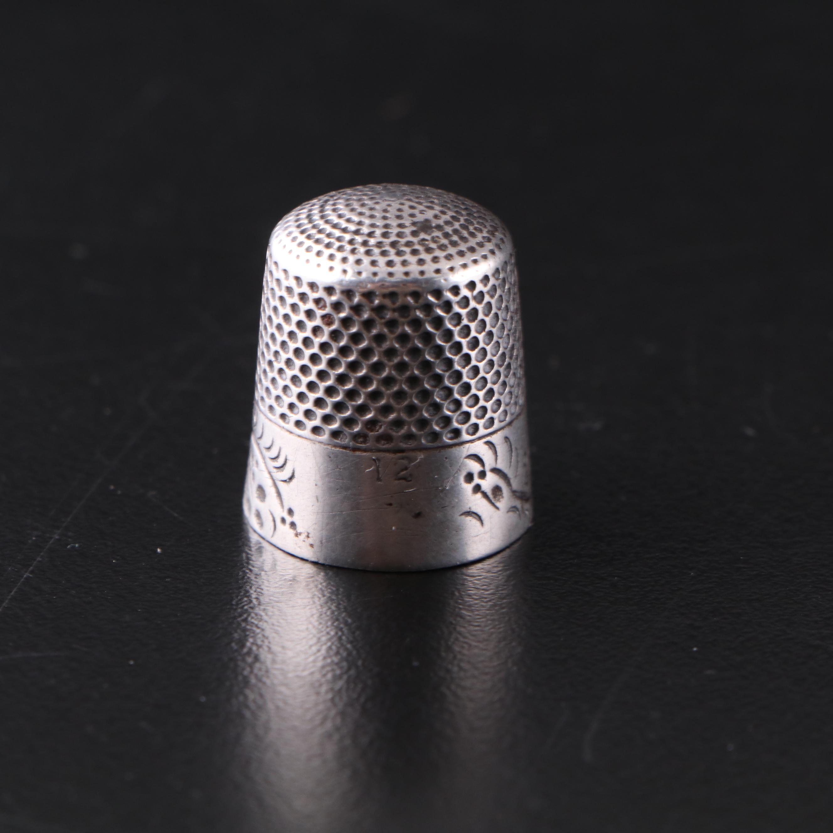 Simons Brothers & Co. Sterling Silver Thimble with Other Sterling Thimbles