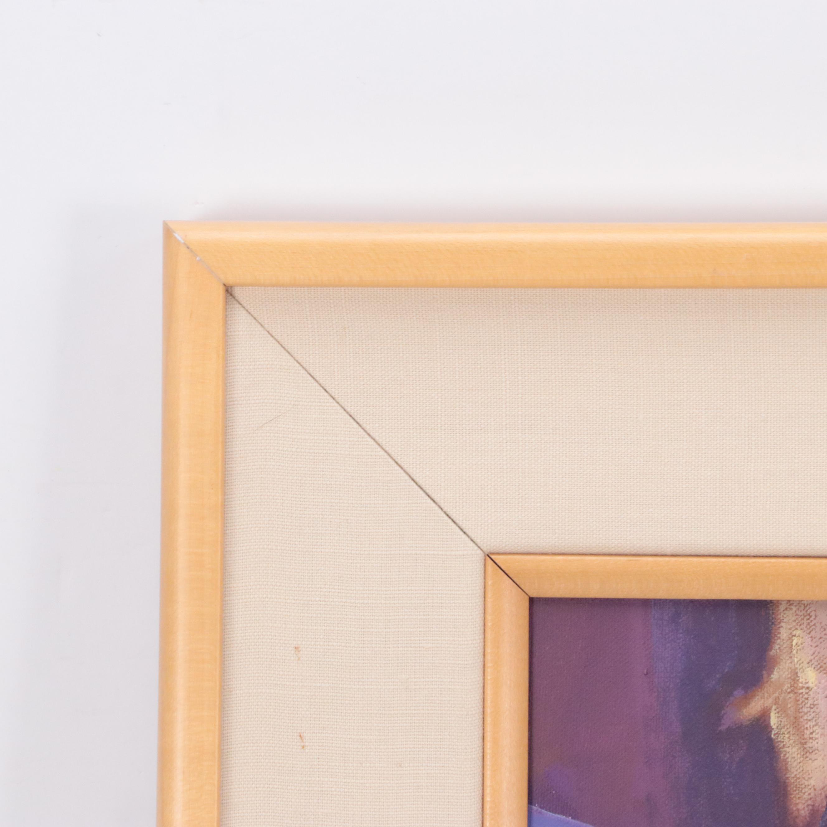 L. Hils Hafele Desert Landscape Acrylic Painting, 1990