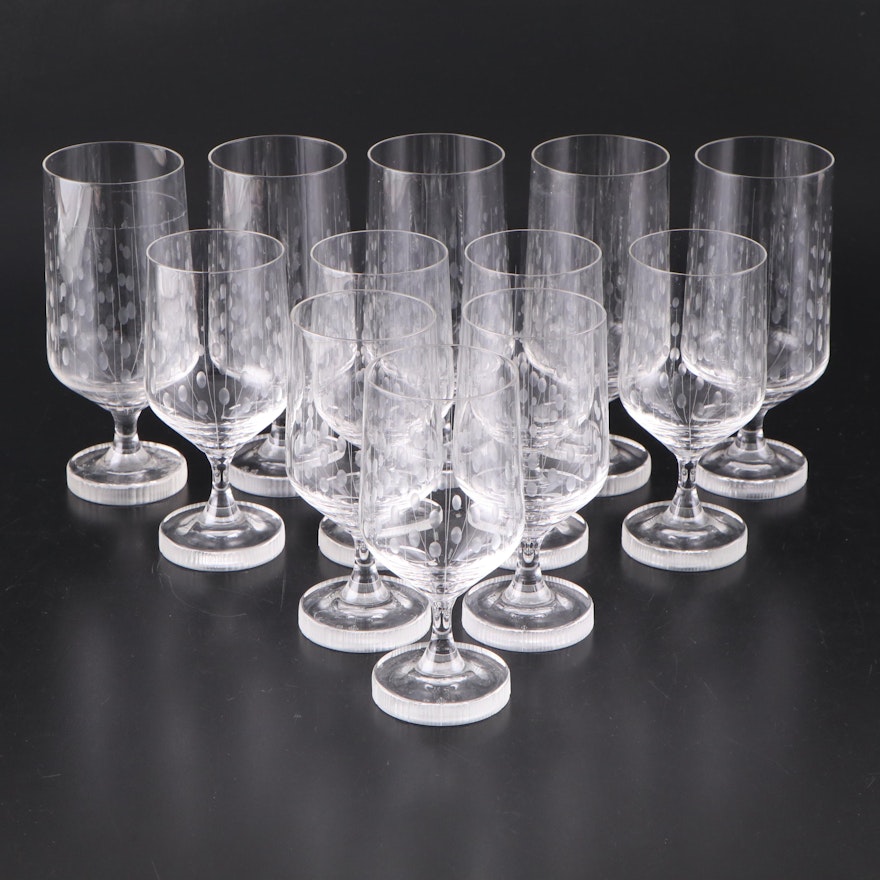 Rosenthal Cut Crystal Iced Tea Glasses and Water Goblets
