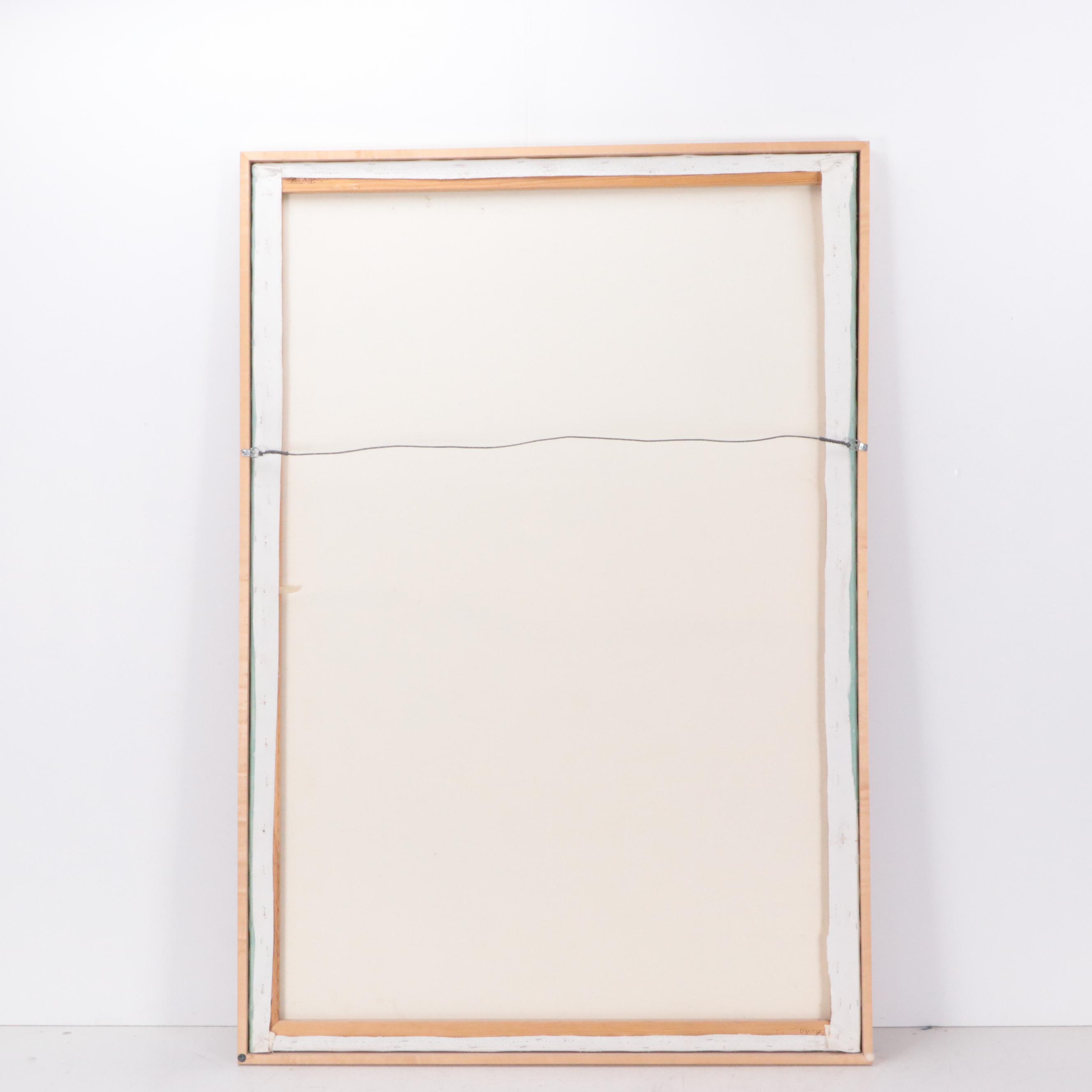 L. Hils Hafele Desert Landscape Acrylic Painting, 1989