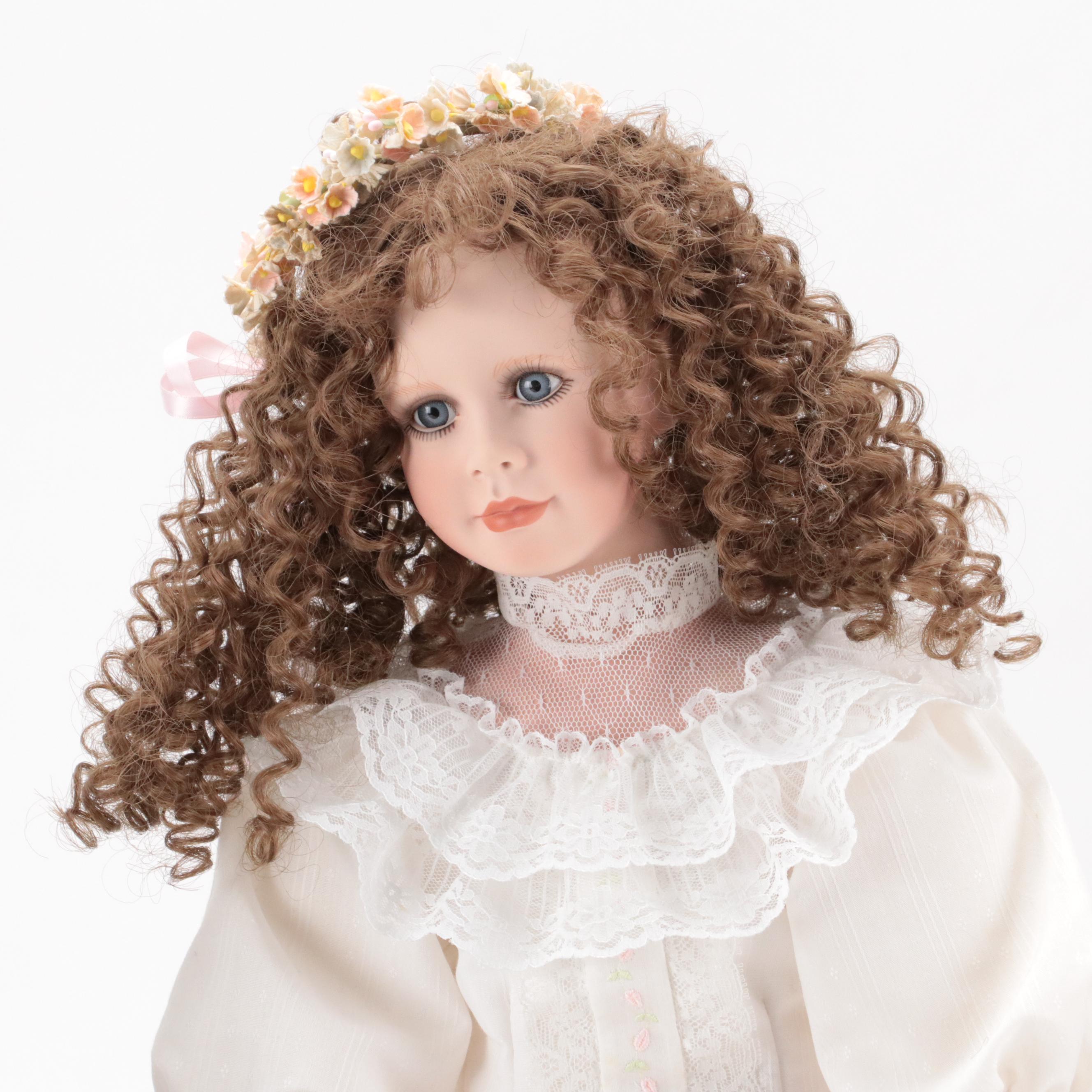 Jennifer Esteban "Elena" Porcelain Doll with Other Vinyl and Porcelain Dolls