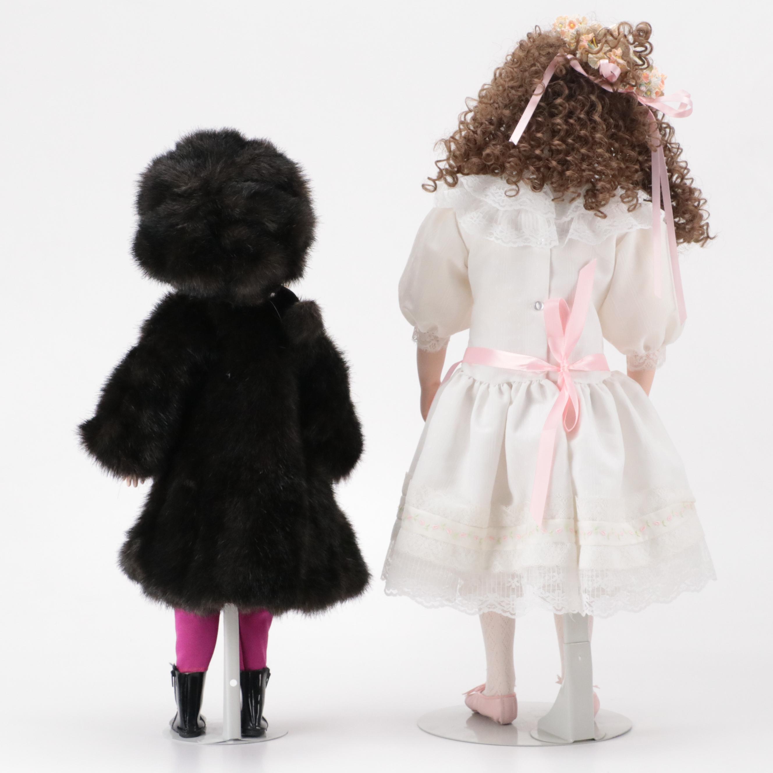 Jennifer Esteban "Elena" Porcelain Doll with Other Vinyl and Porcelain Dolls