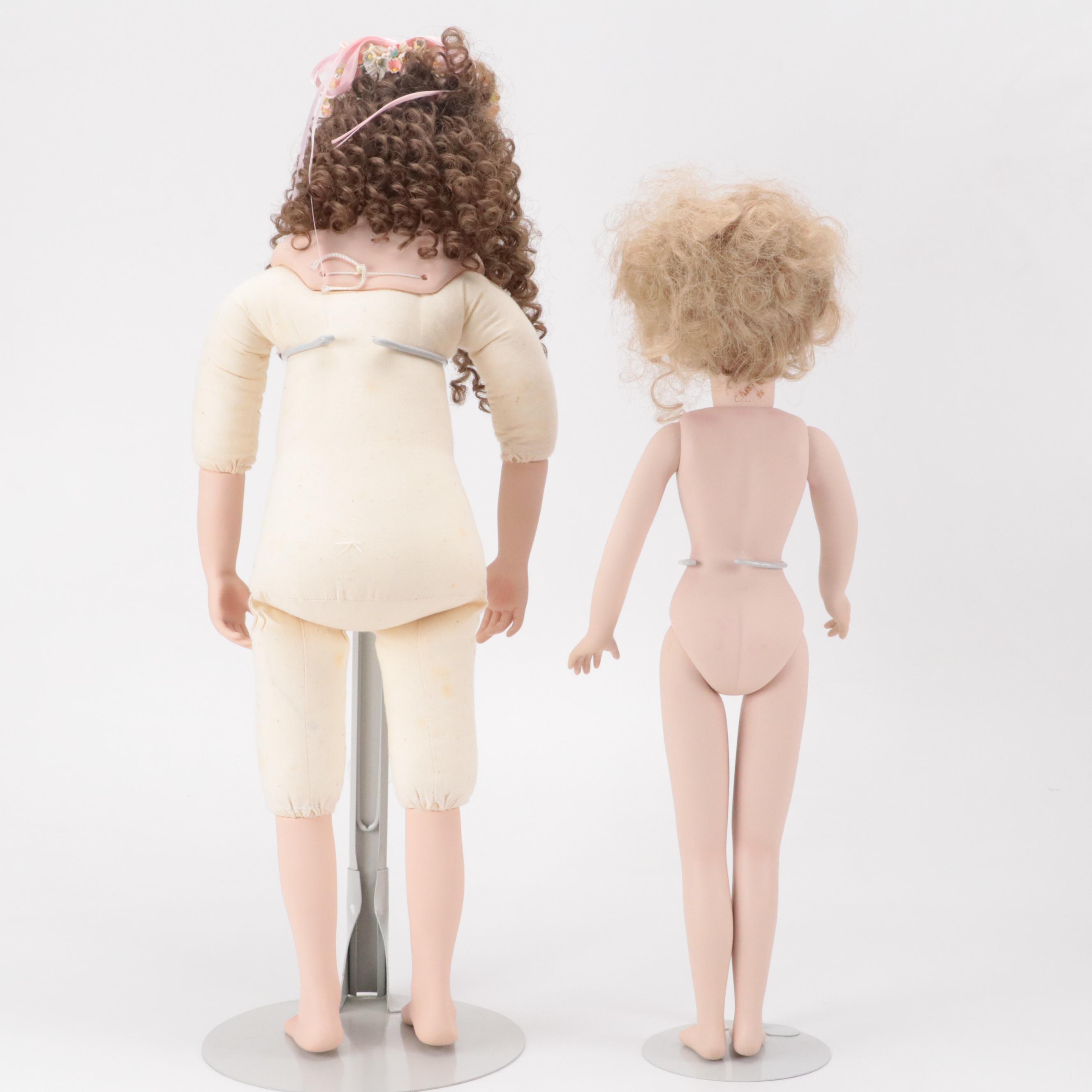 Jennifer Esteban "Elena" Porcelain Doll with Other Vinyl and Porcelain Dolls