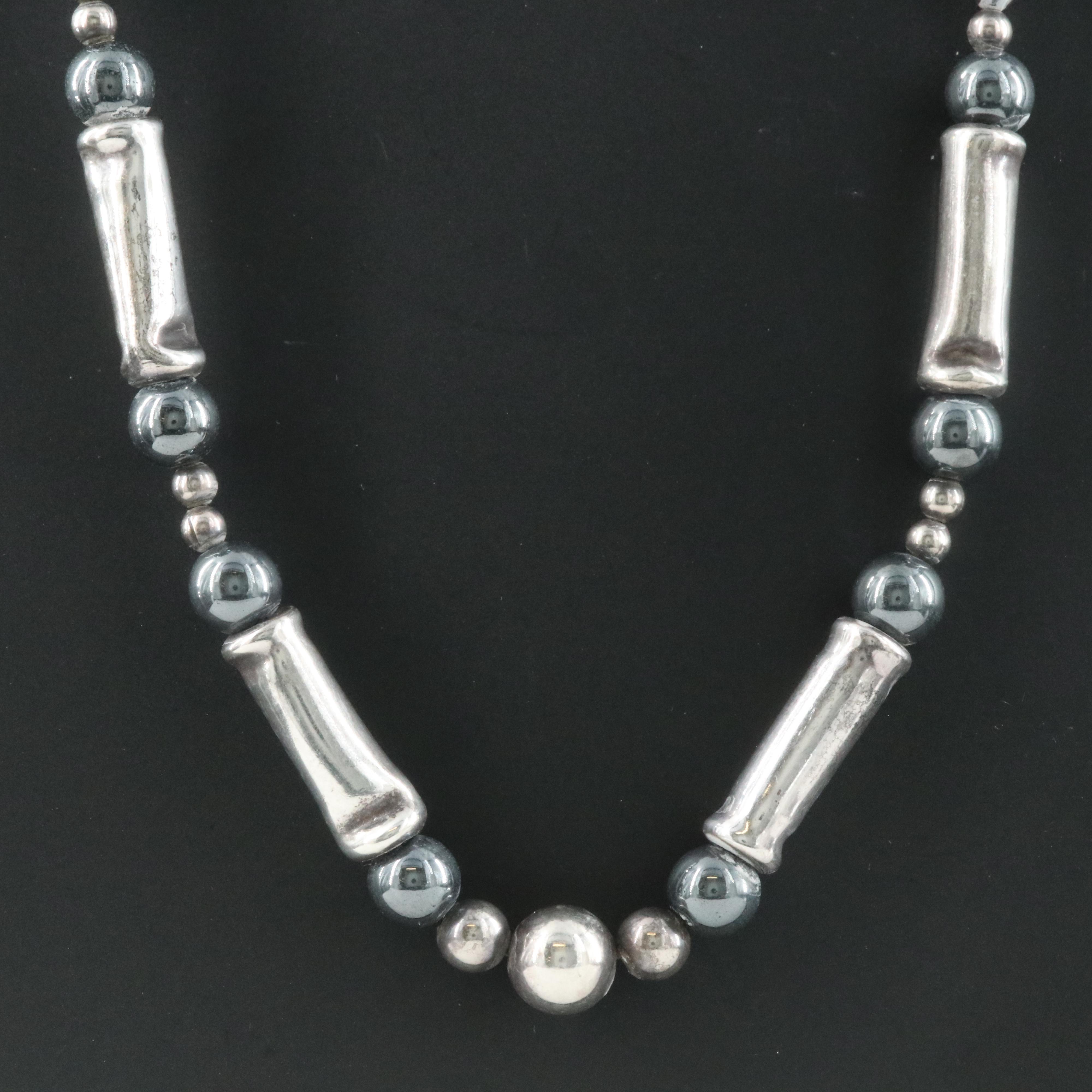 Sterling Hematite Necklace