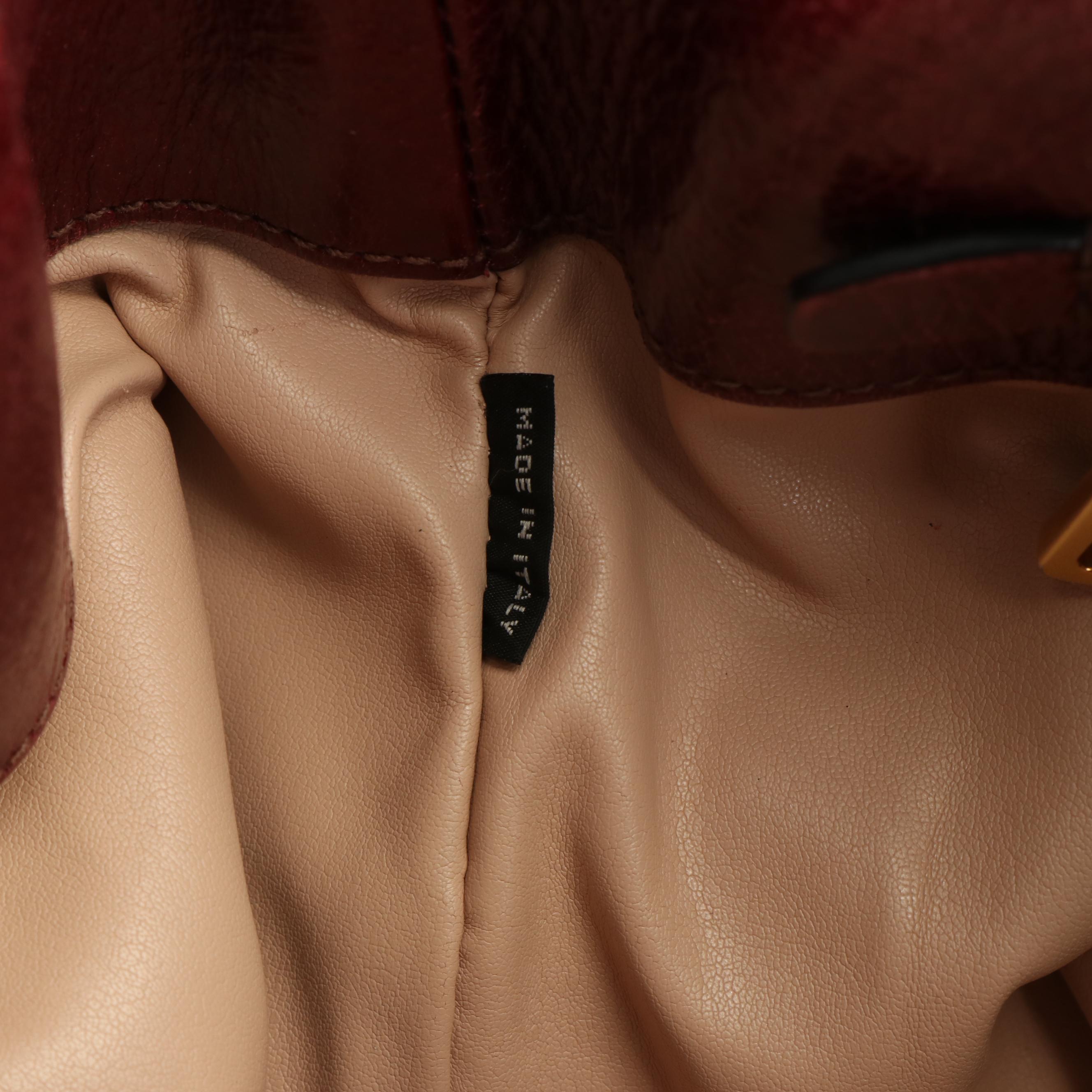 Prada Rubino Dark Red Vitello Shine Leather Tote Bag