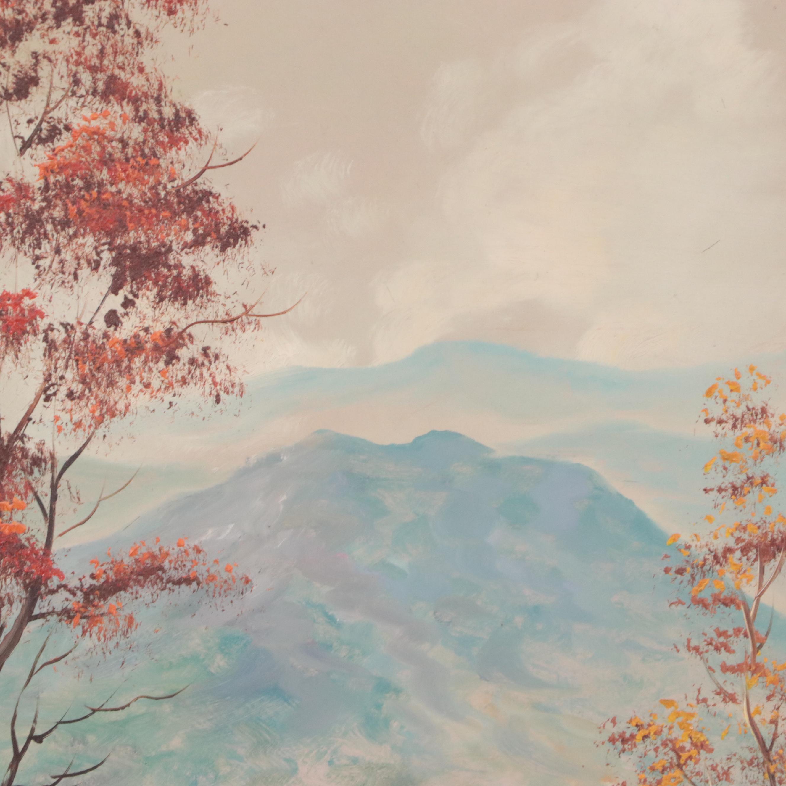 Prince Mountainous Landscape Oil Painting, 1976