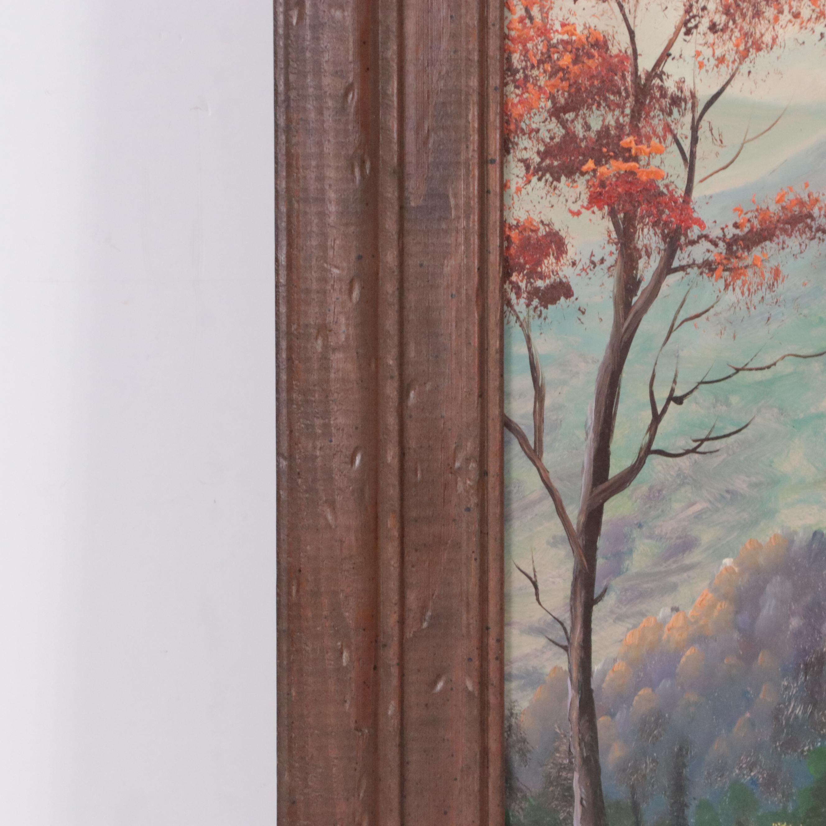 Prince Mountainous Landscape Oil Painting, 1976