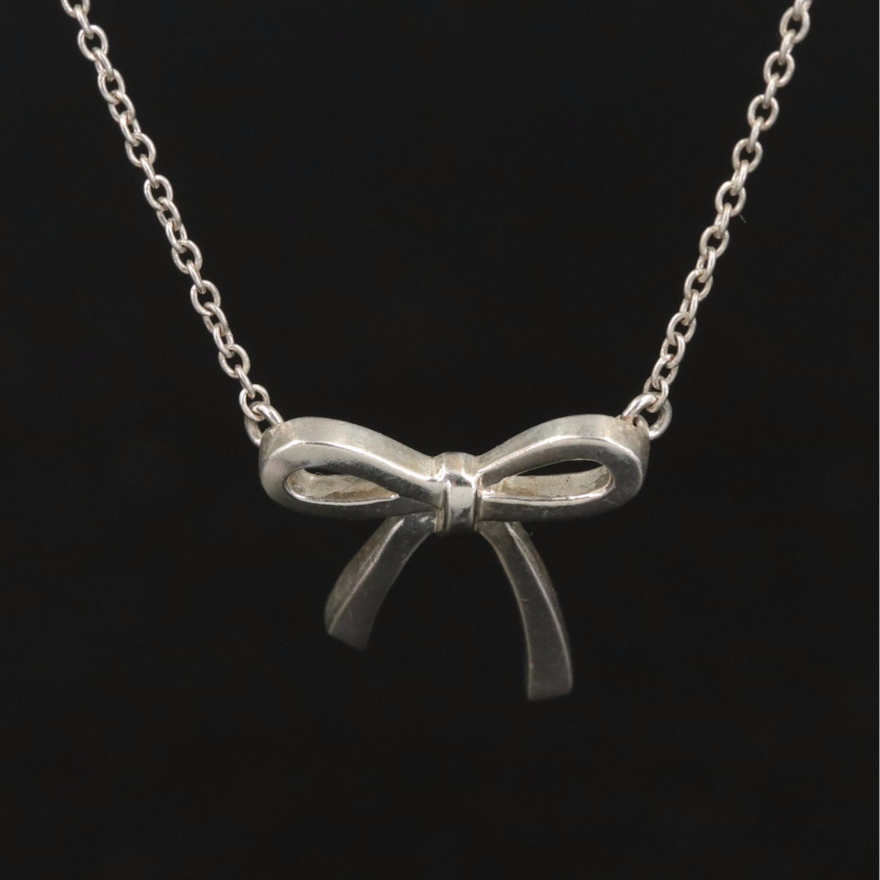 Tiffany & Co. Sterling Ribbon Necklace