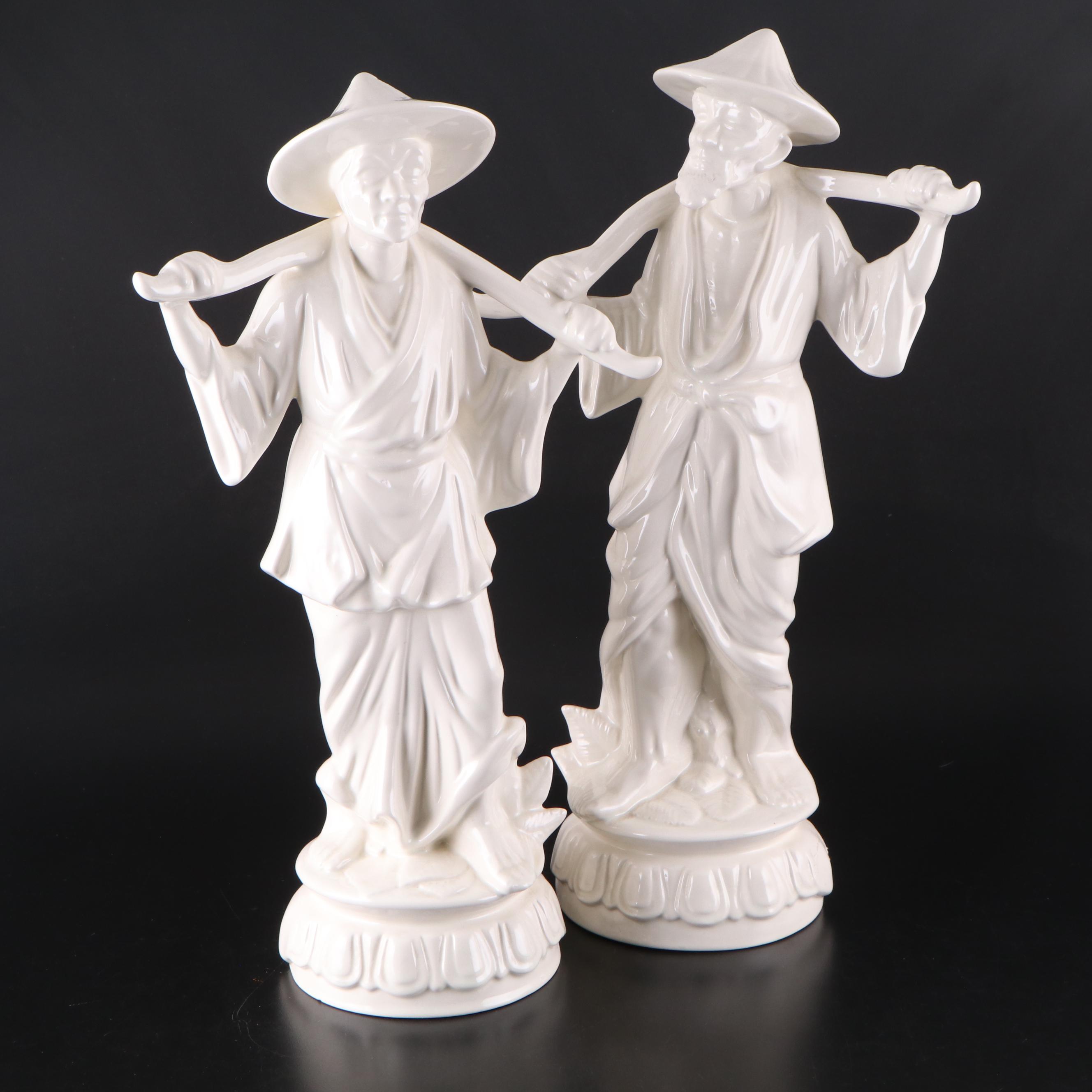 Chinese Style Porcelain Blanc de Chine Figurines