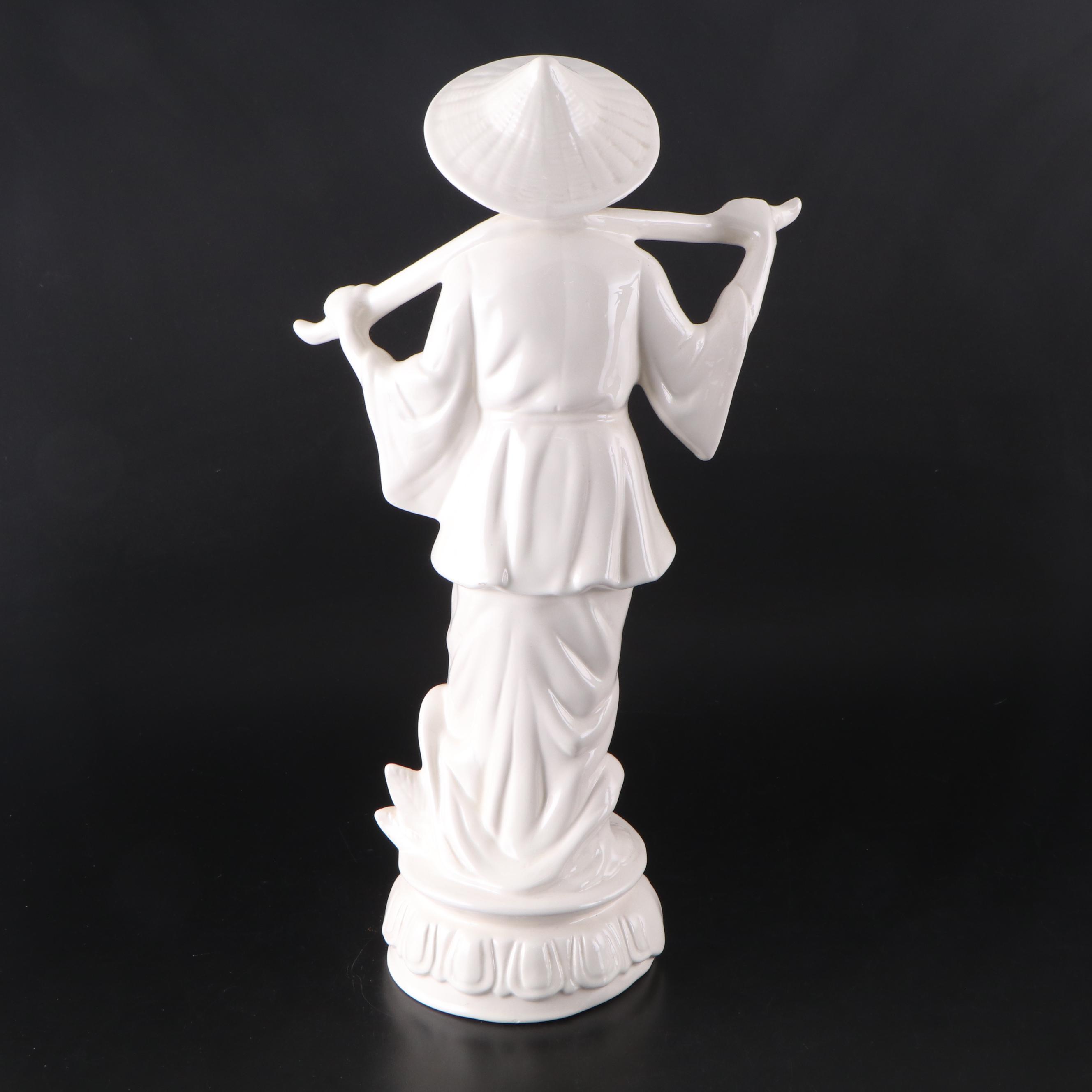 Chinese Style Porcelain Blanc de Chine Figurines