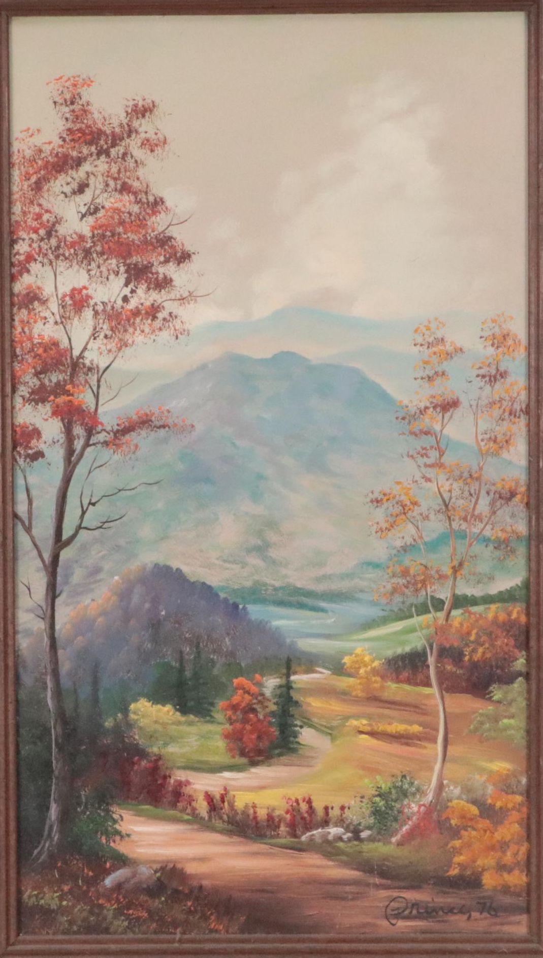 Prince Mountainous Landscape Oil Painting, 1976