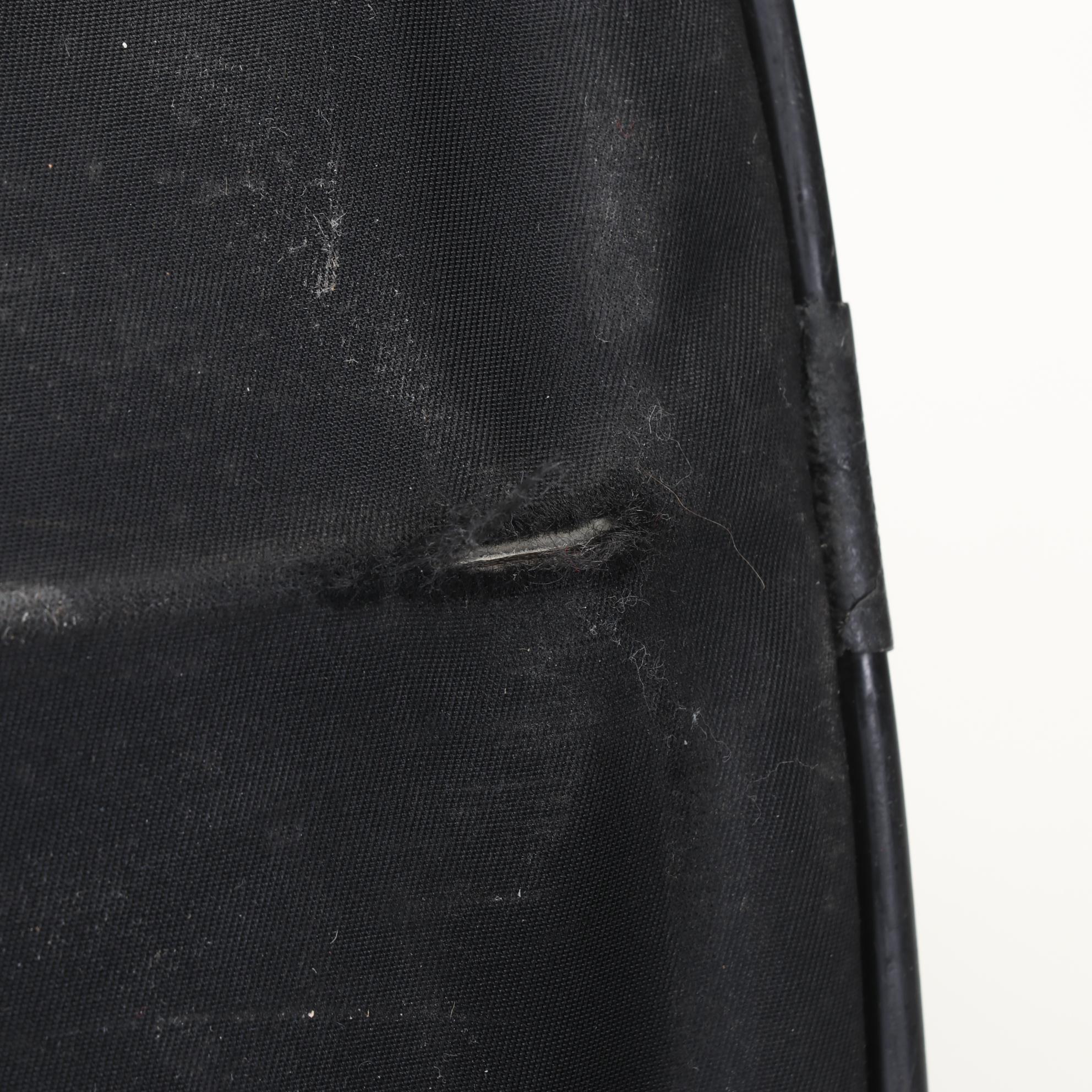 Prada Black Nylon and Saffiano Duffel Bag With Handle and Shoulder Strap