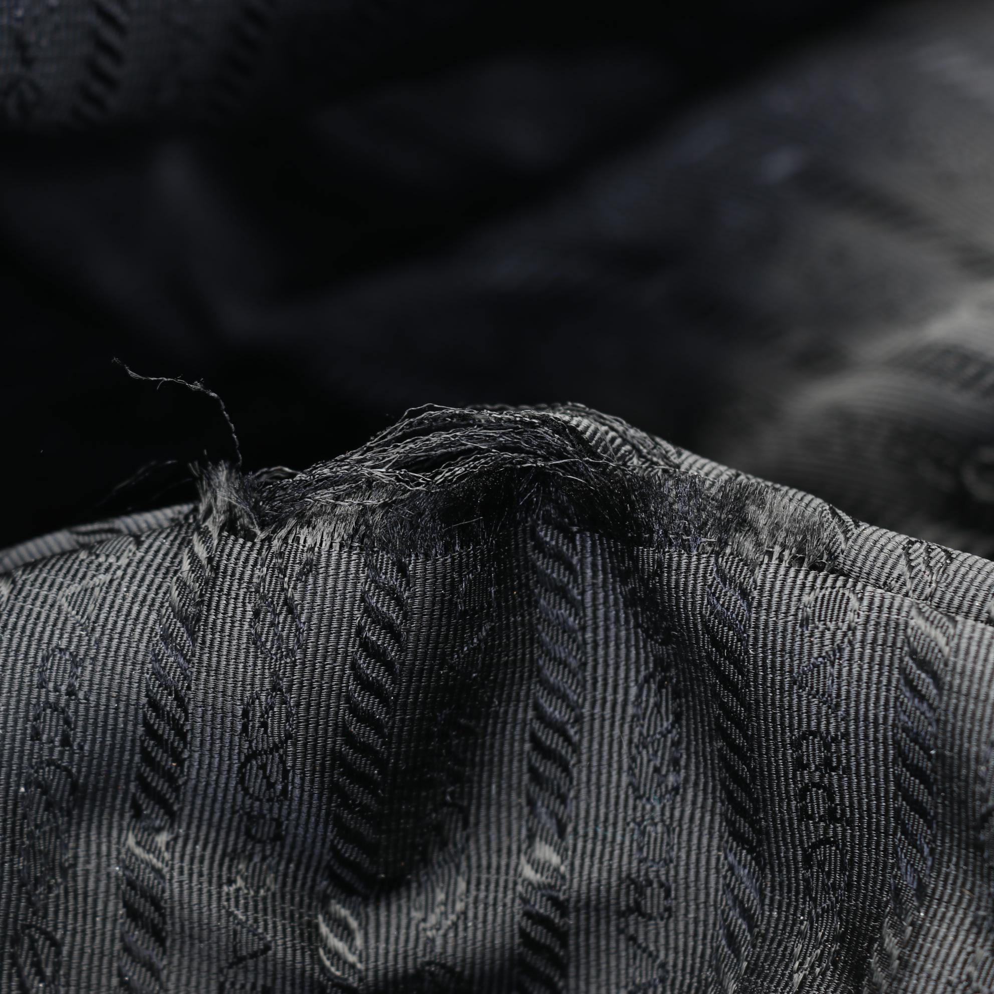 Prada Black Nylon and Saffiano Duffel Bag With Handle and Shoulder Strap