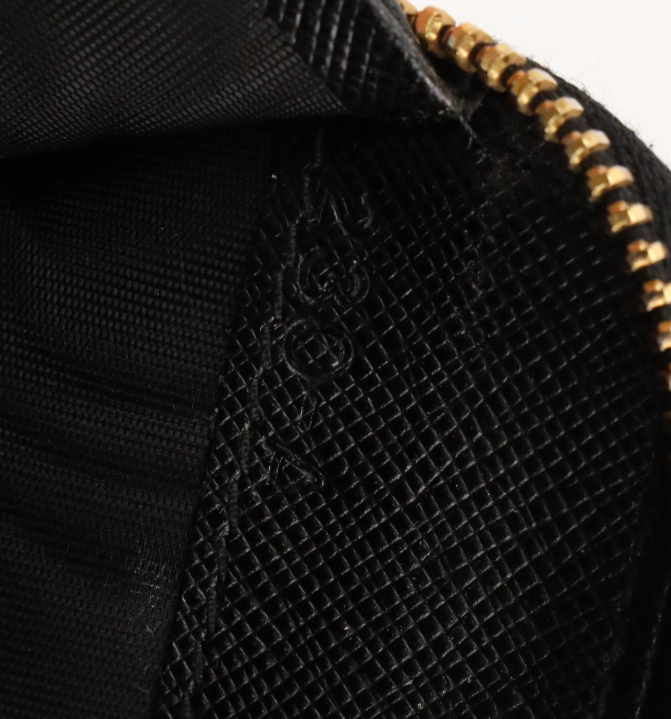 Prada Black Saffiano Leather Zip-Around Wallet