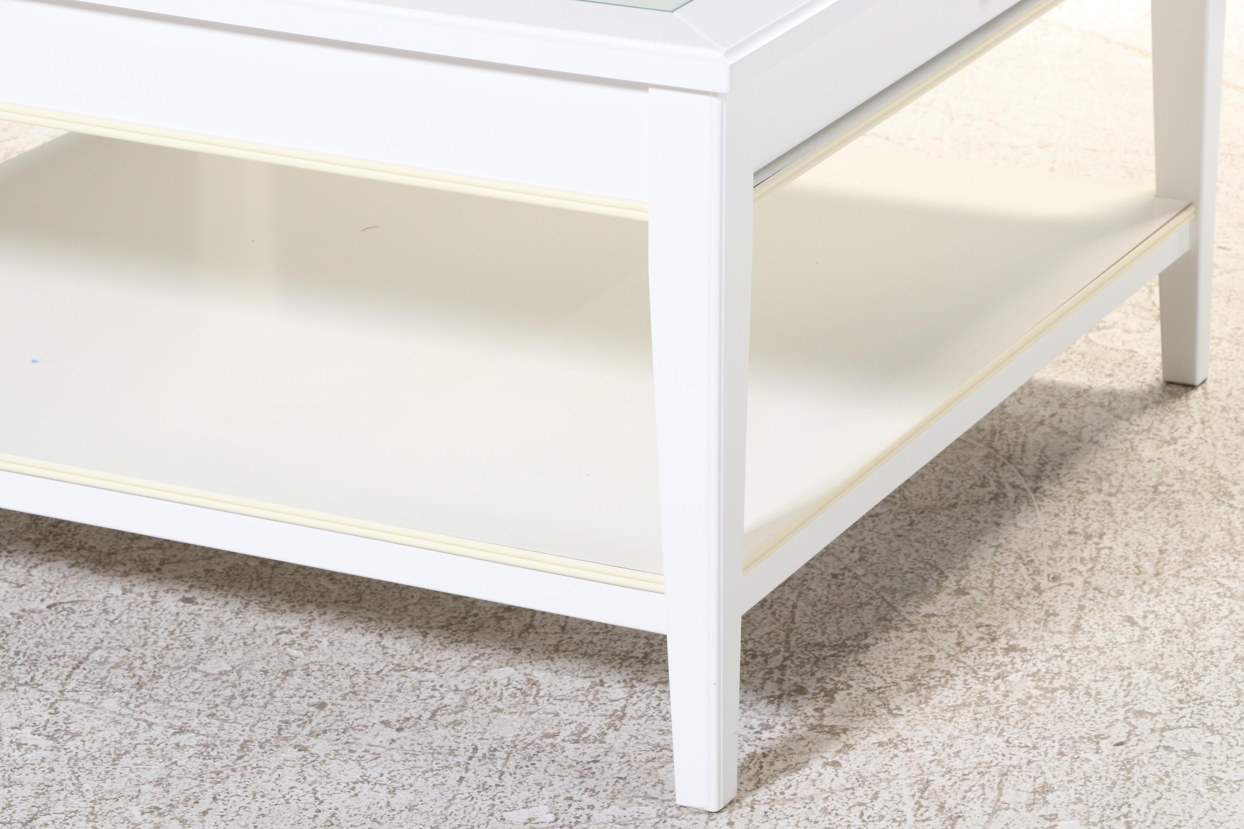 IKEA "Liatorp" White-Painted Vitrine Coffee Table