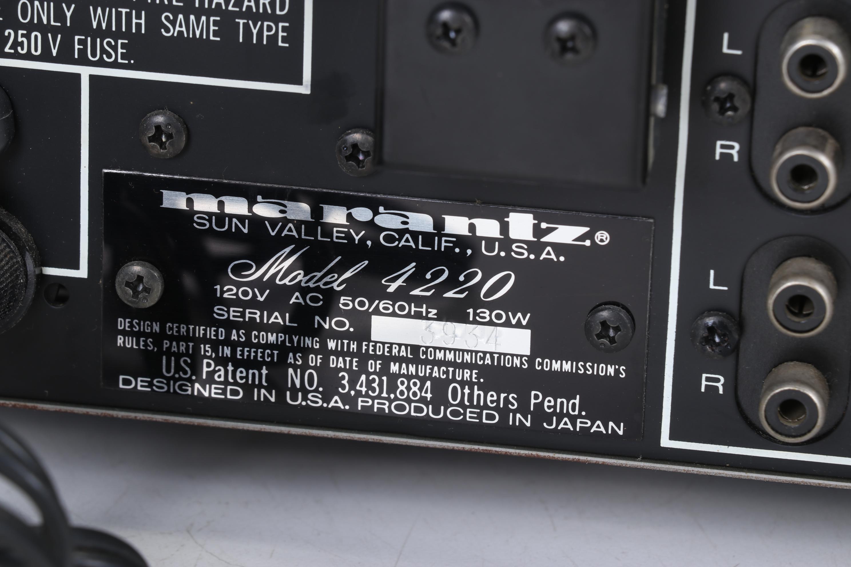 Marantz 4220 Stereo Quadradial Receiver, 1976