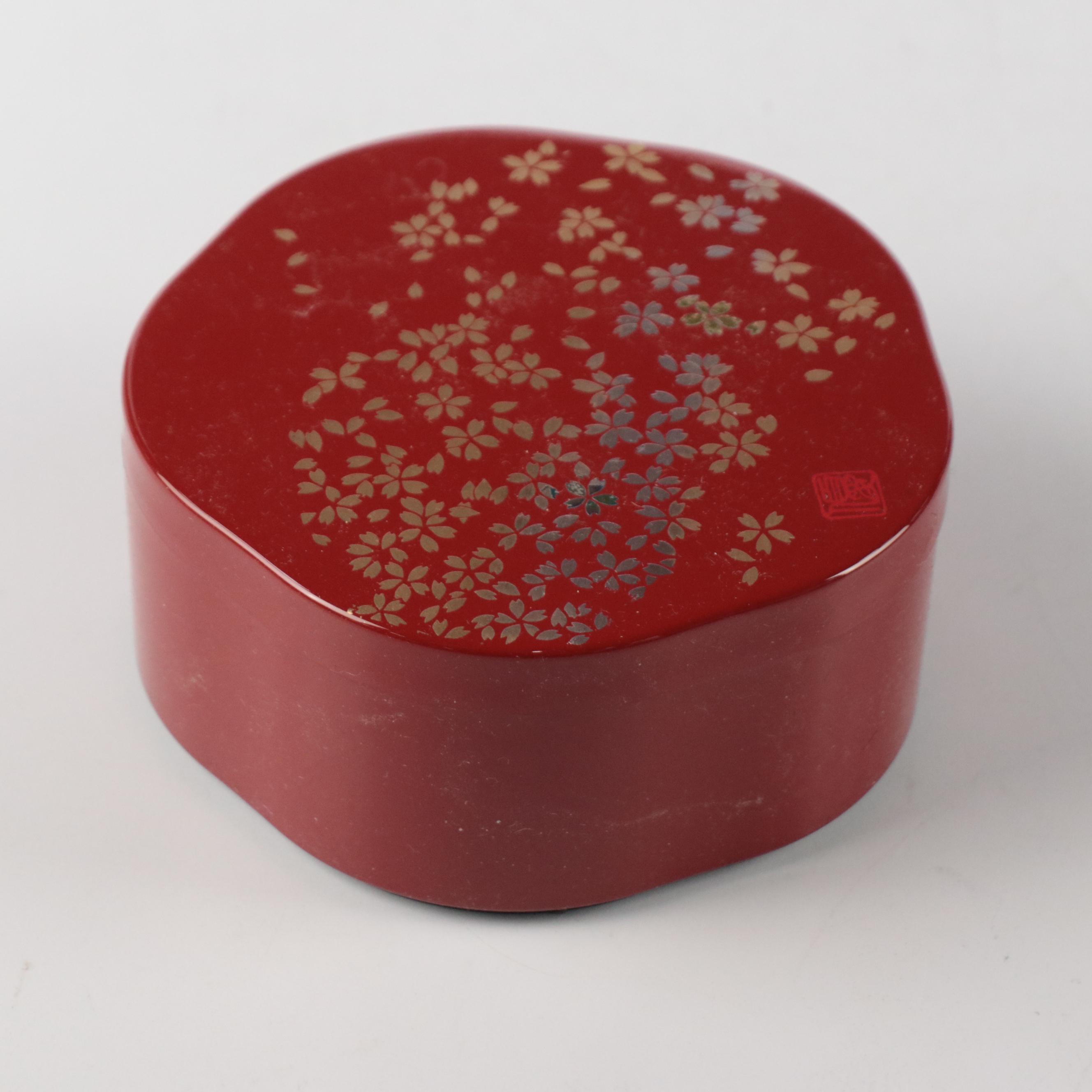 Japanese Lacquerware Tansu Chest, Tray, Placemats and Bento Box EBTH