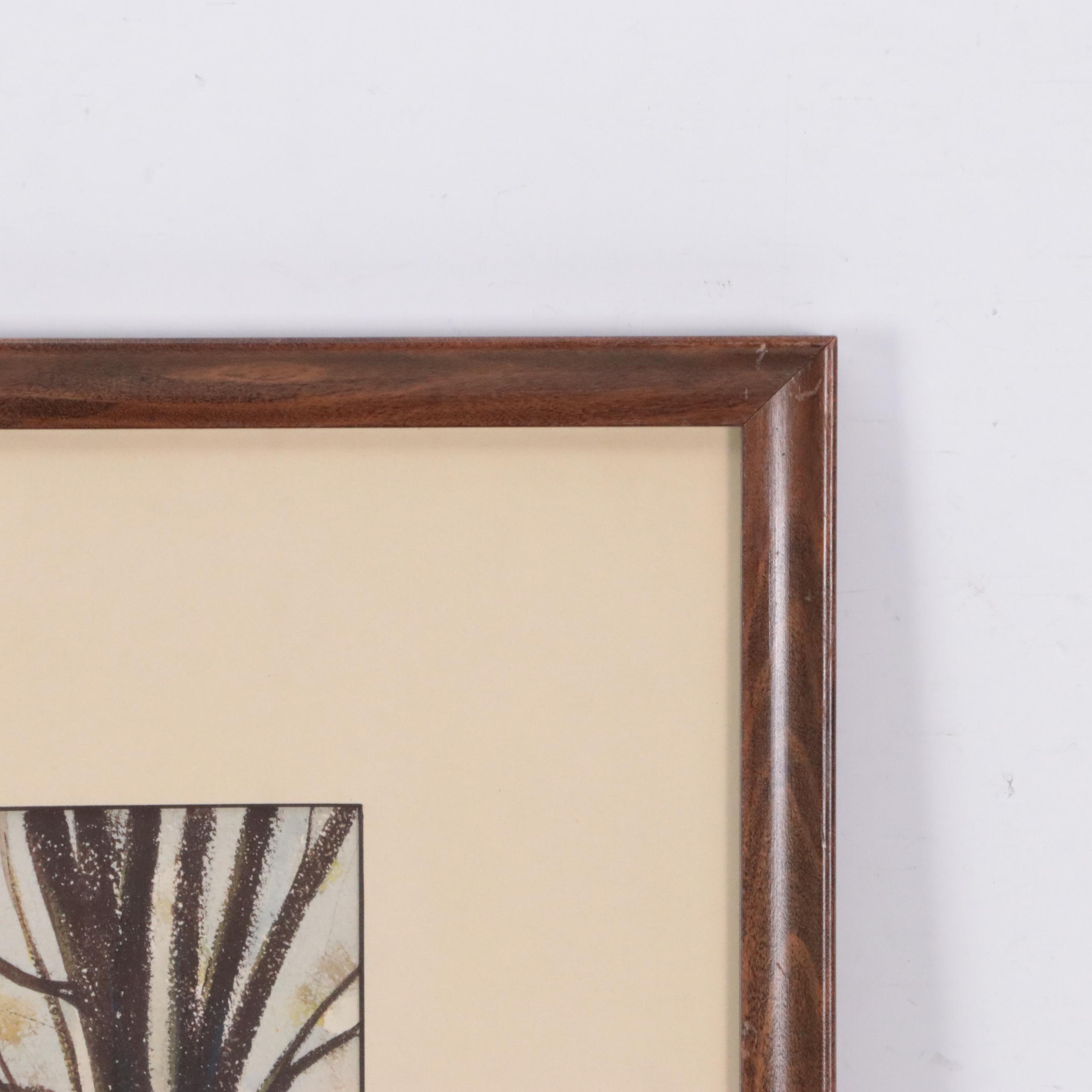 Elmer W. Miller Watercolor Painting of Church, 1954