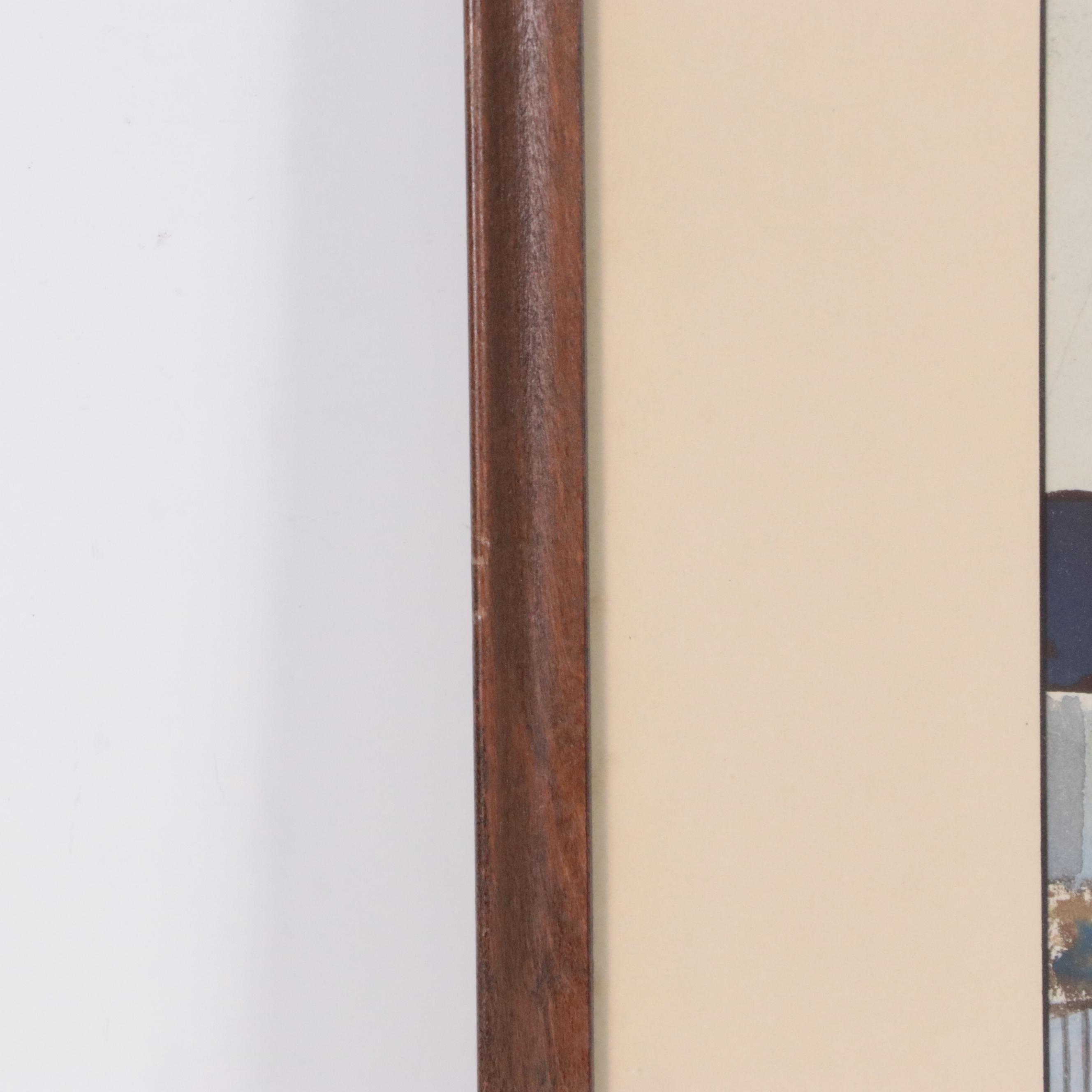 Elmer W. Miller Watercolor Painting of Church, 1954