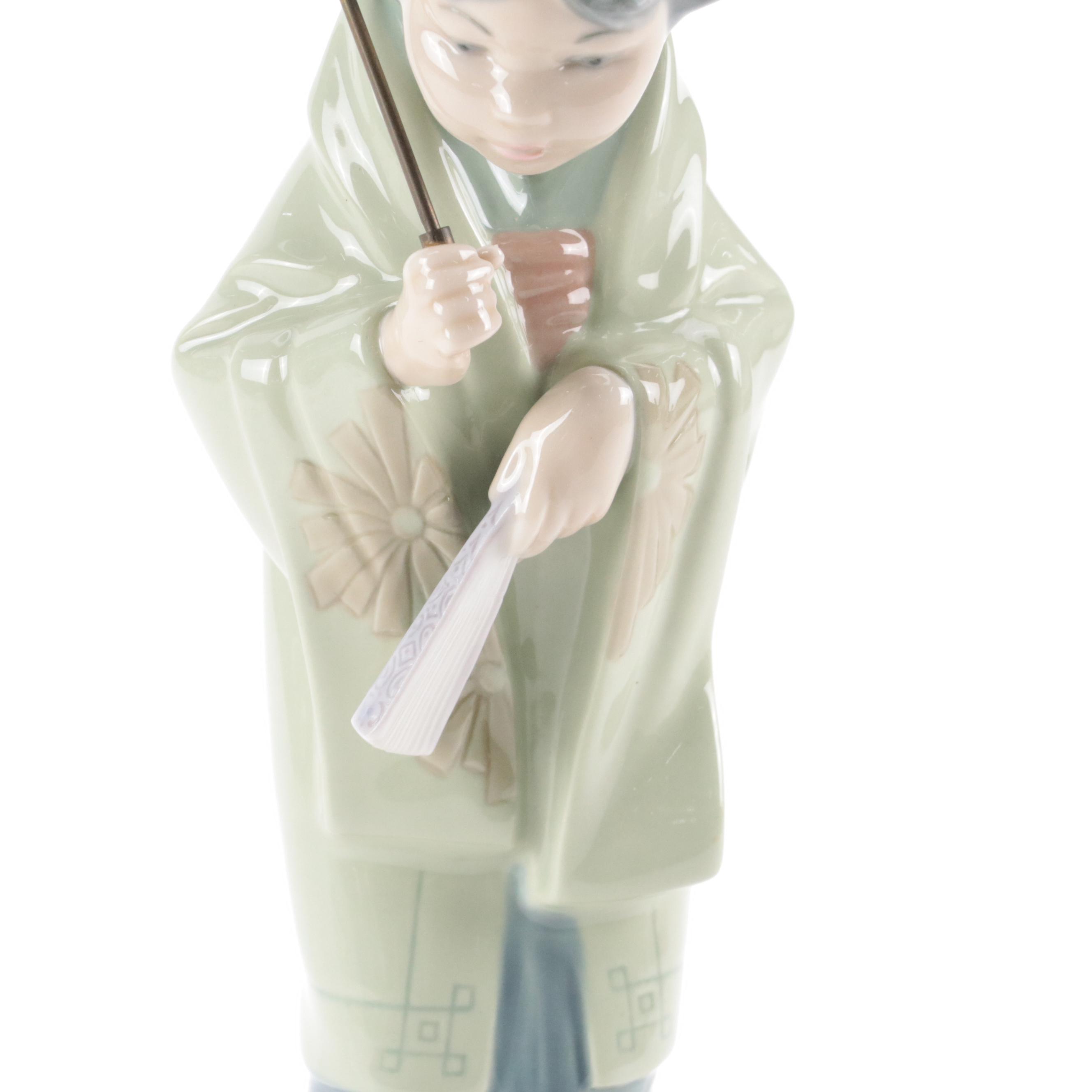 Lladró "Lady with Umbrella" Porcelain Figurine #4988 with Original Box