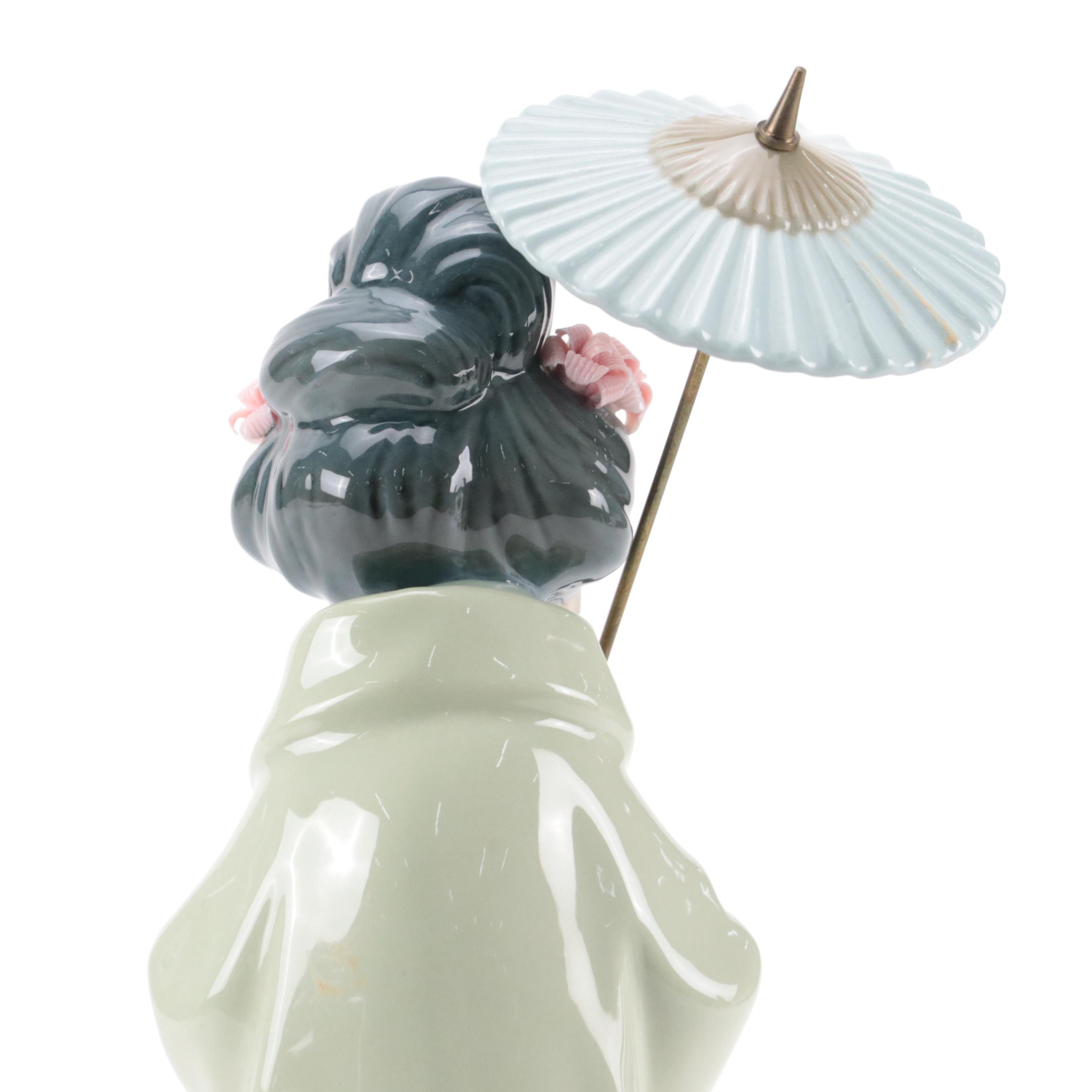 Lladró "Lady with Umbrella" Porcelain Figurine #4988 with Original Box