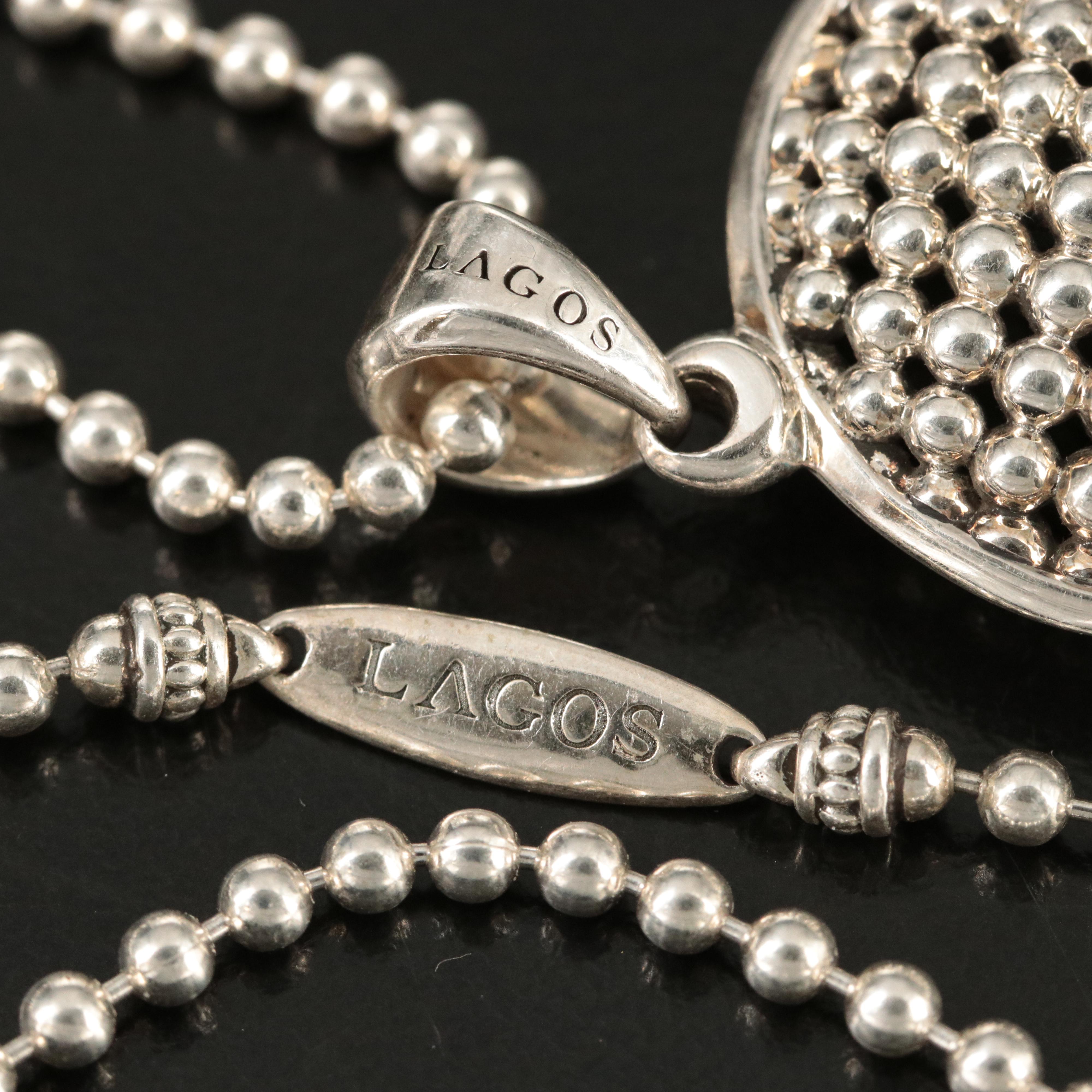 Lagos Sterling and Amethyst Sautoir Necklace