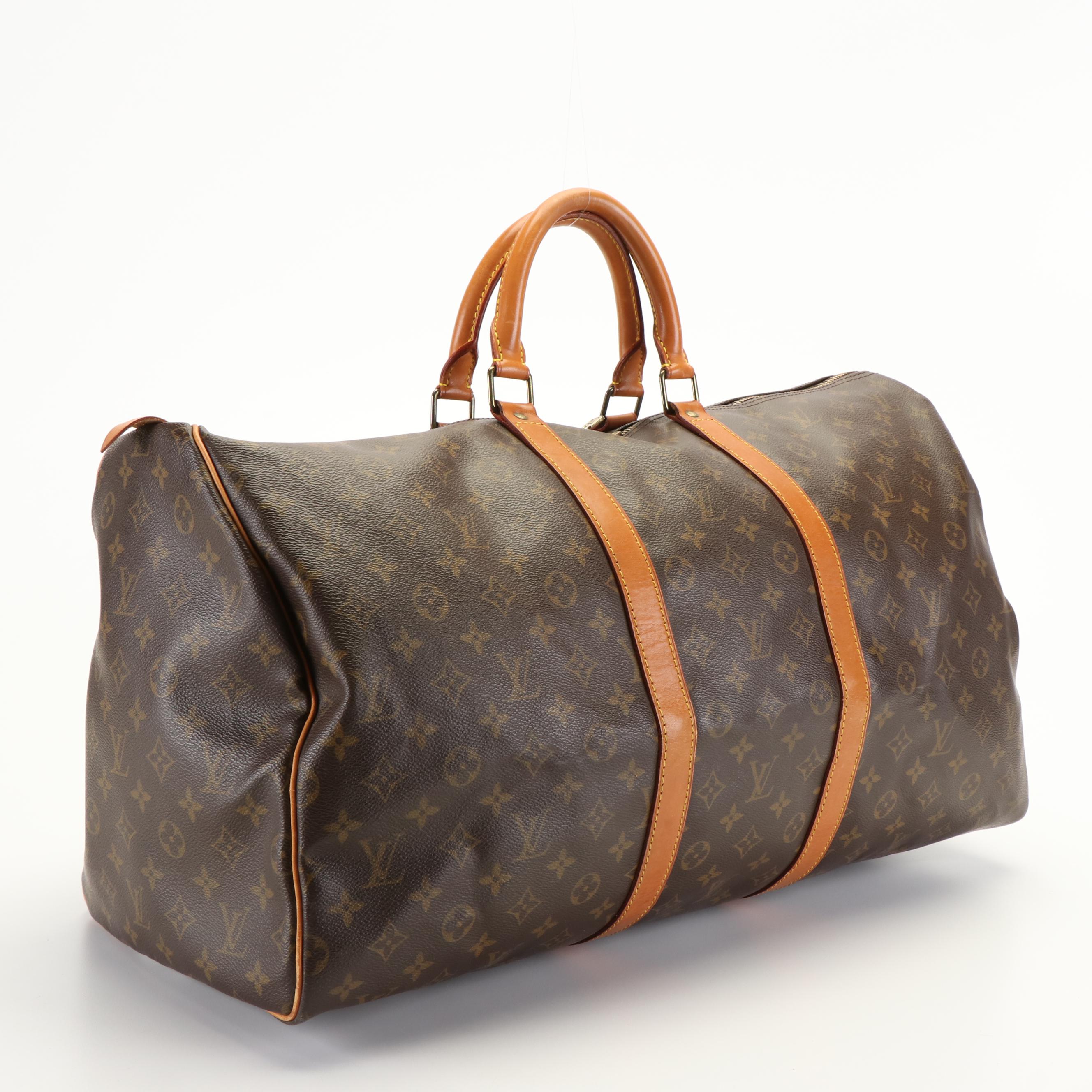 Louis Vuitton Monogram Canvas Keepall 55 Travel Bag