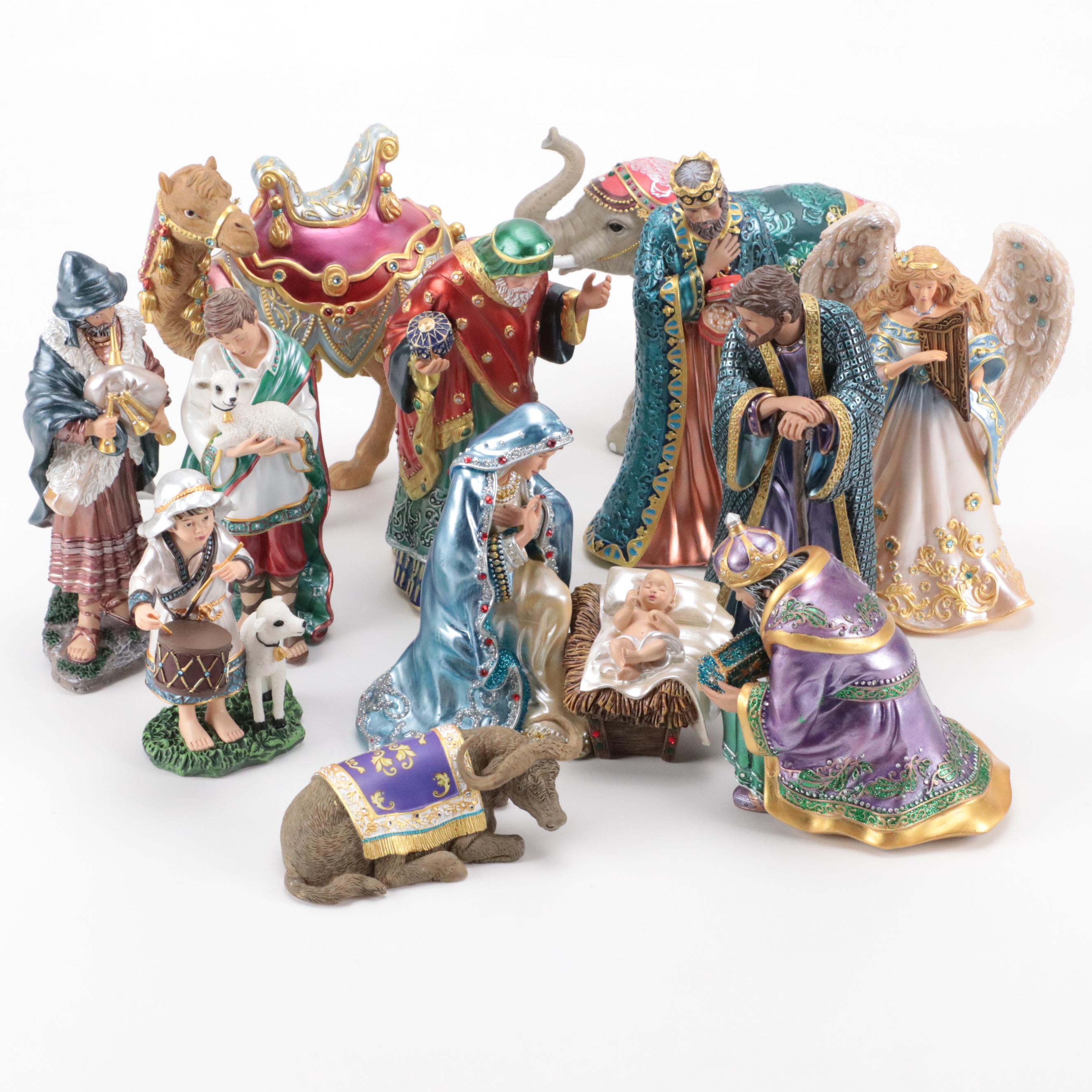 Hawthorne Village Resin "Jeweled Nativity Collection"