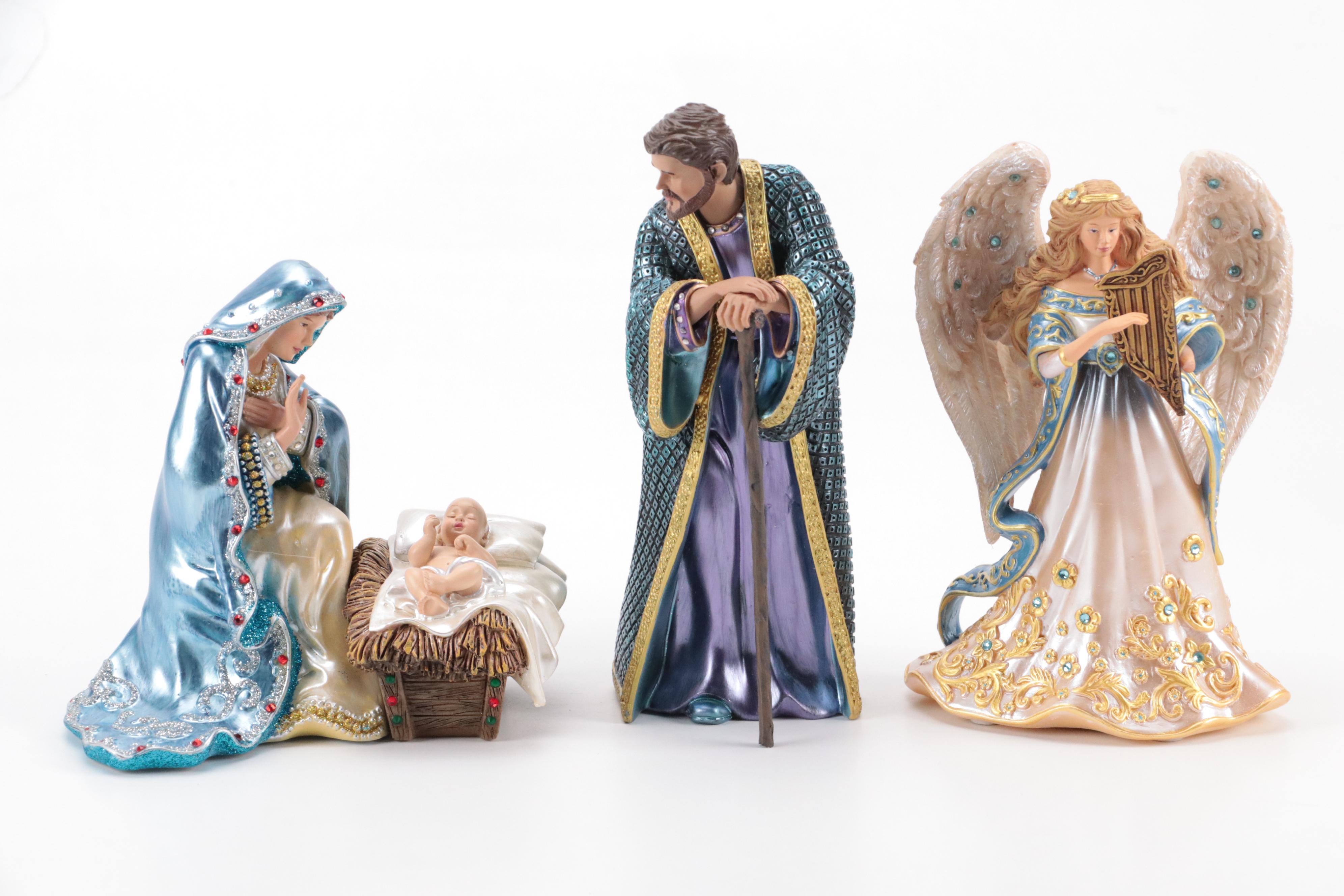 Hawthorne Village Resin "Jeweled Nativity Collection"
