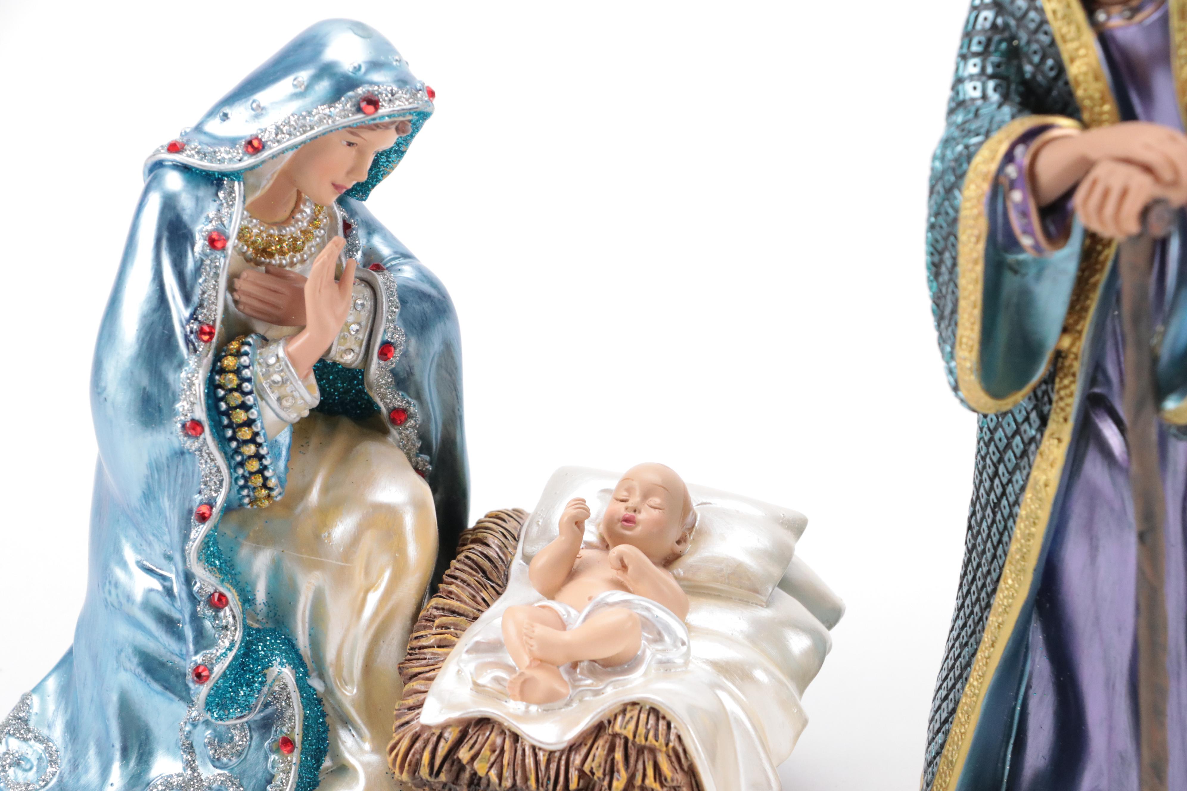 Hawthorne Village Resin "Jeweled Nativity Collection"