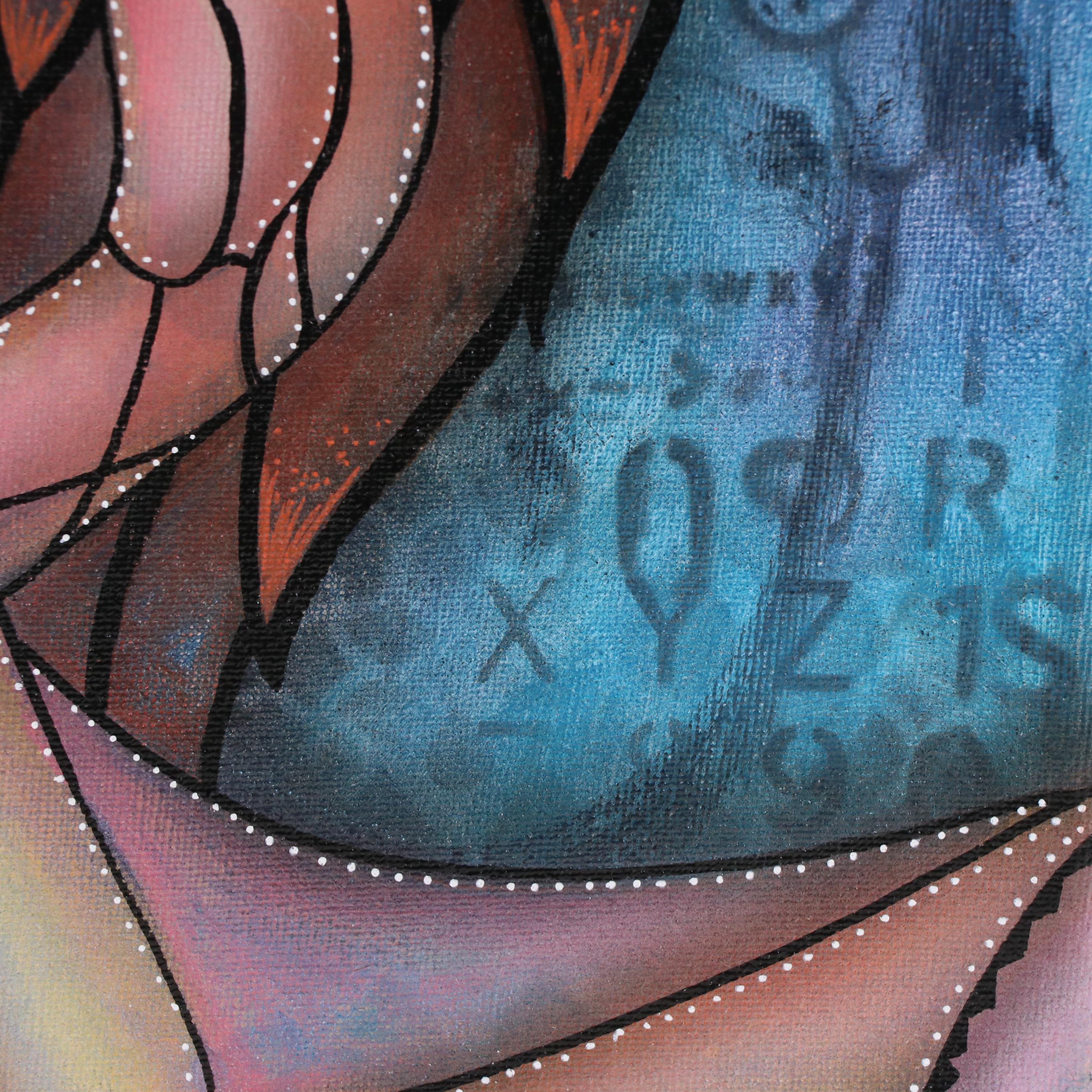 Ricardo Maya Surrealist Mixed Media Portrait, 21st Century