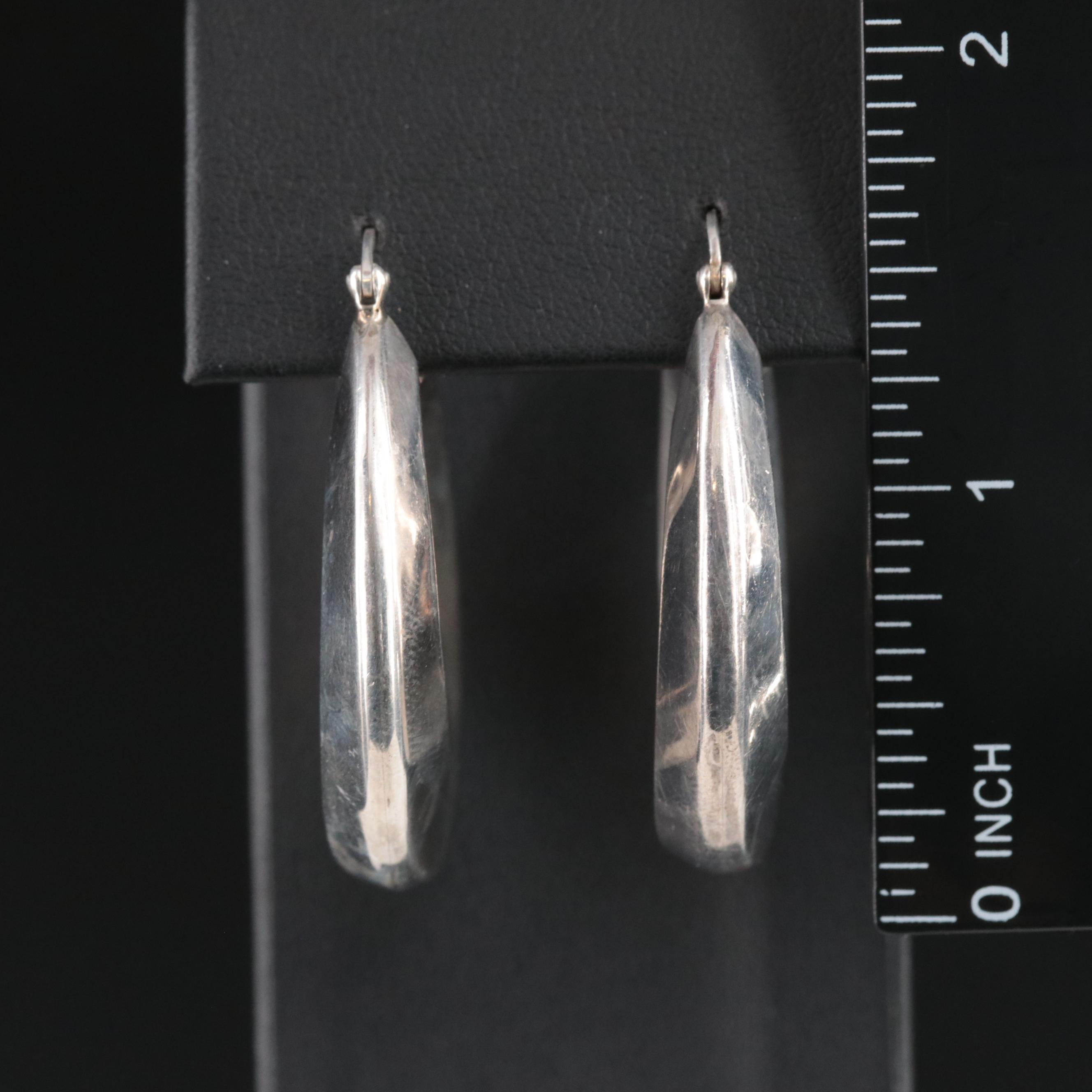 Sterling Twist Hoop Earrings